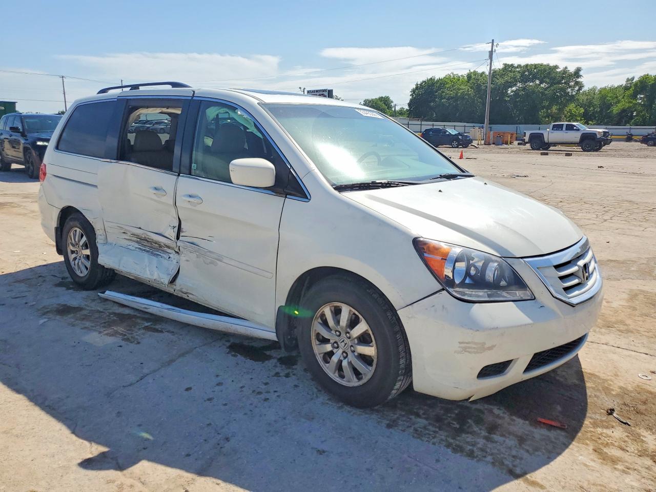 2010 Honda Odyssey Exl White vin: 5FNRL3H77AB041746