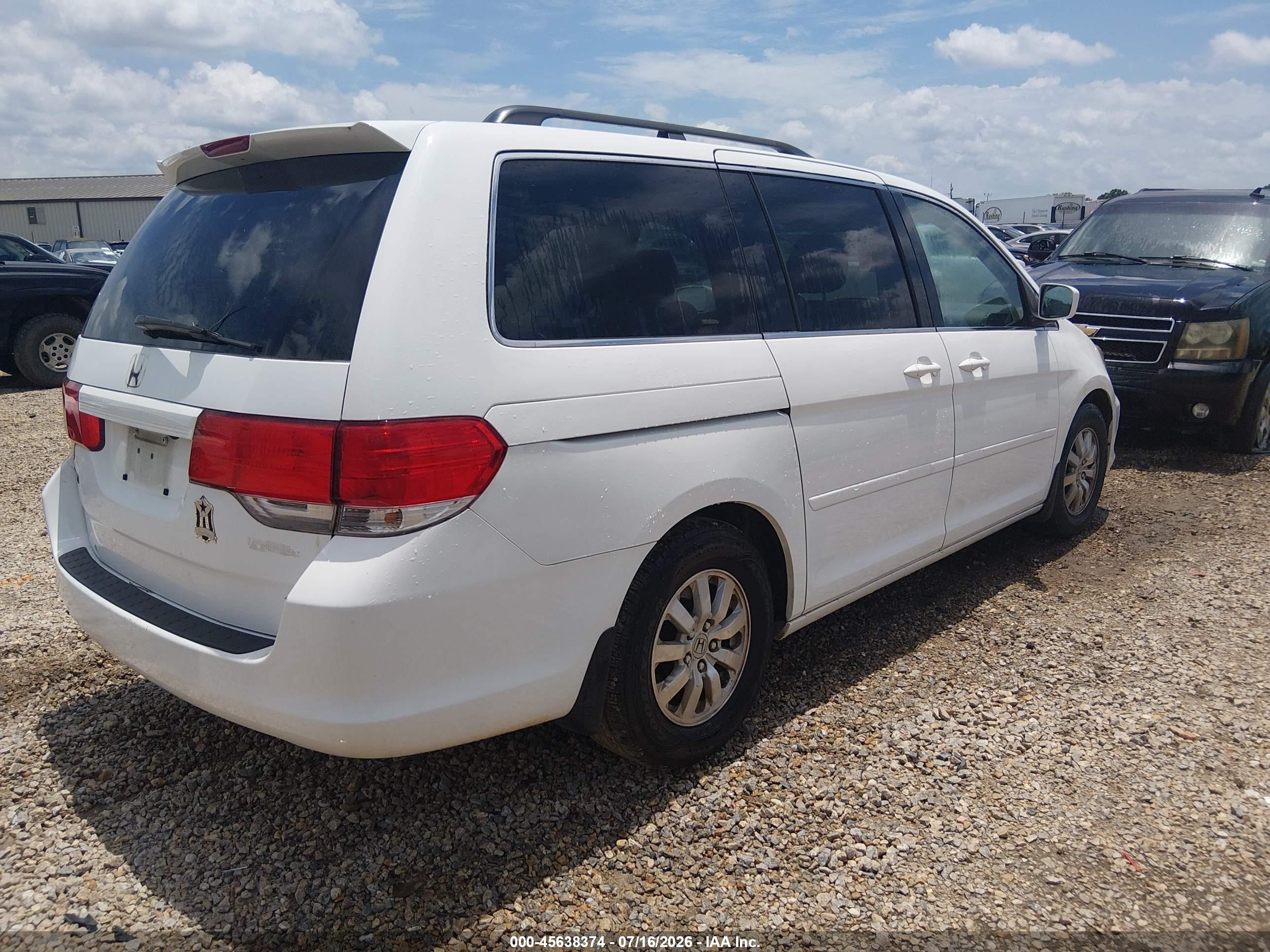 2010 Honda Odyssey Ex-l White vin: 5FNRL3H77AB068378