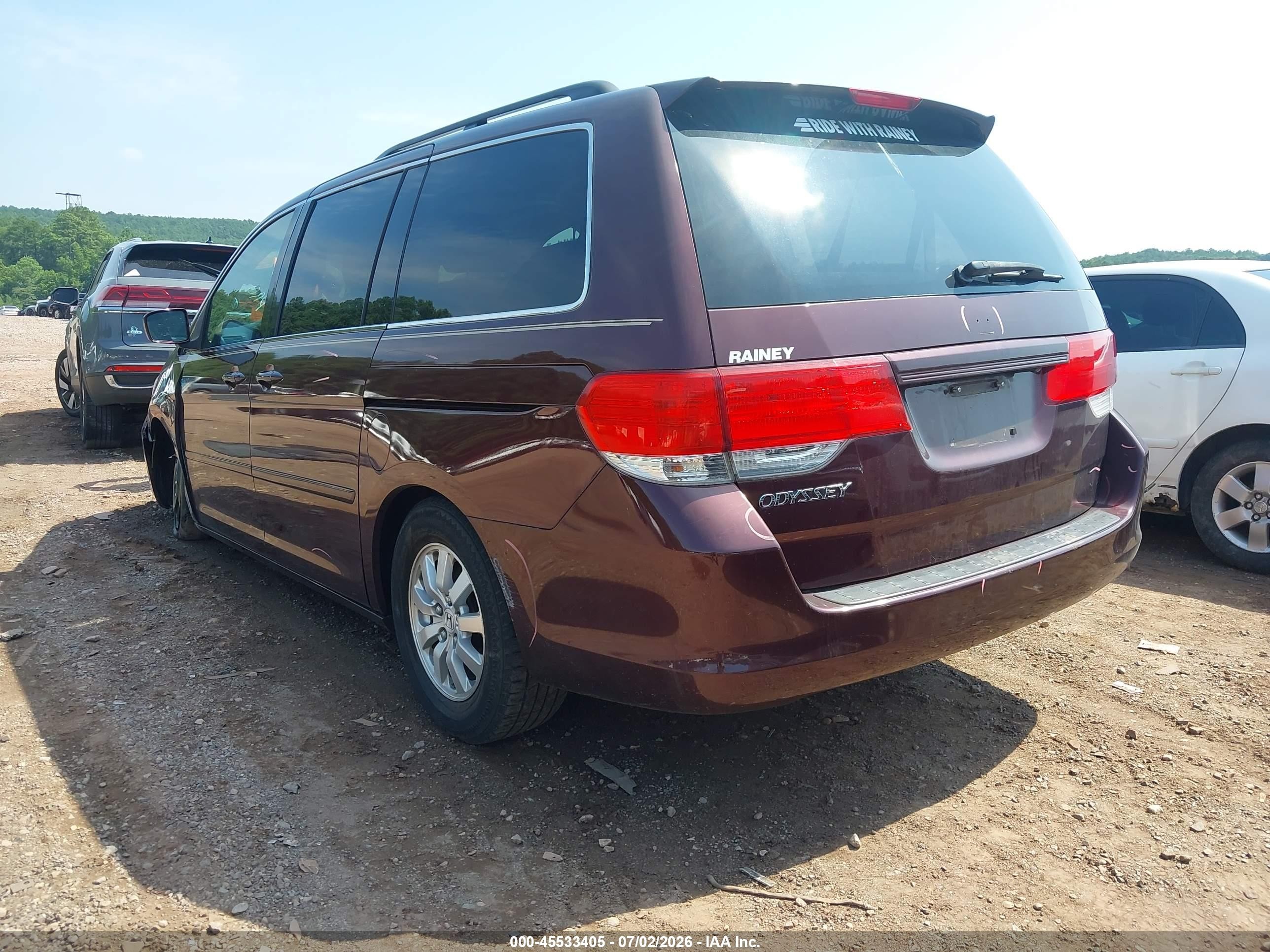 2010 Honda Odyssey Ex-l Purple vin: 5FNRL3H77AB092048