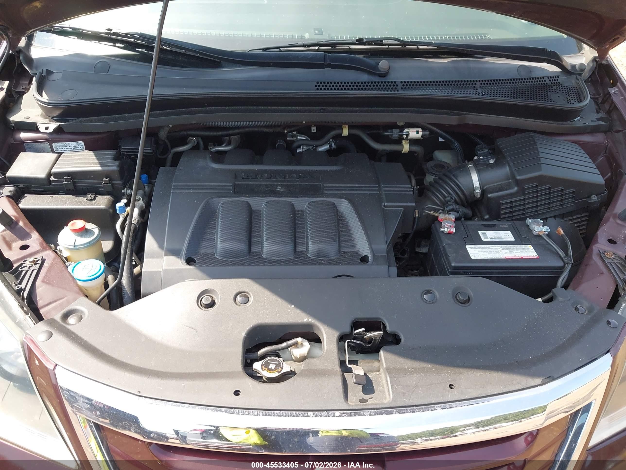 2010 Honda Odyssey Ex-l Purple vin: 5FNRL3H77AB092048