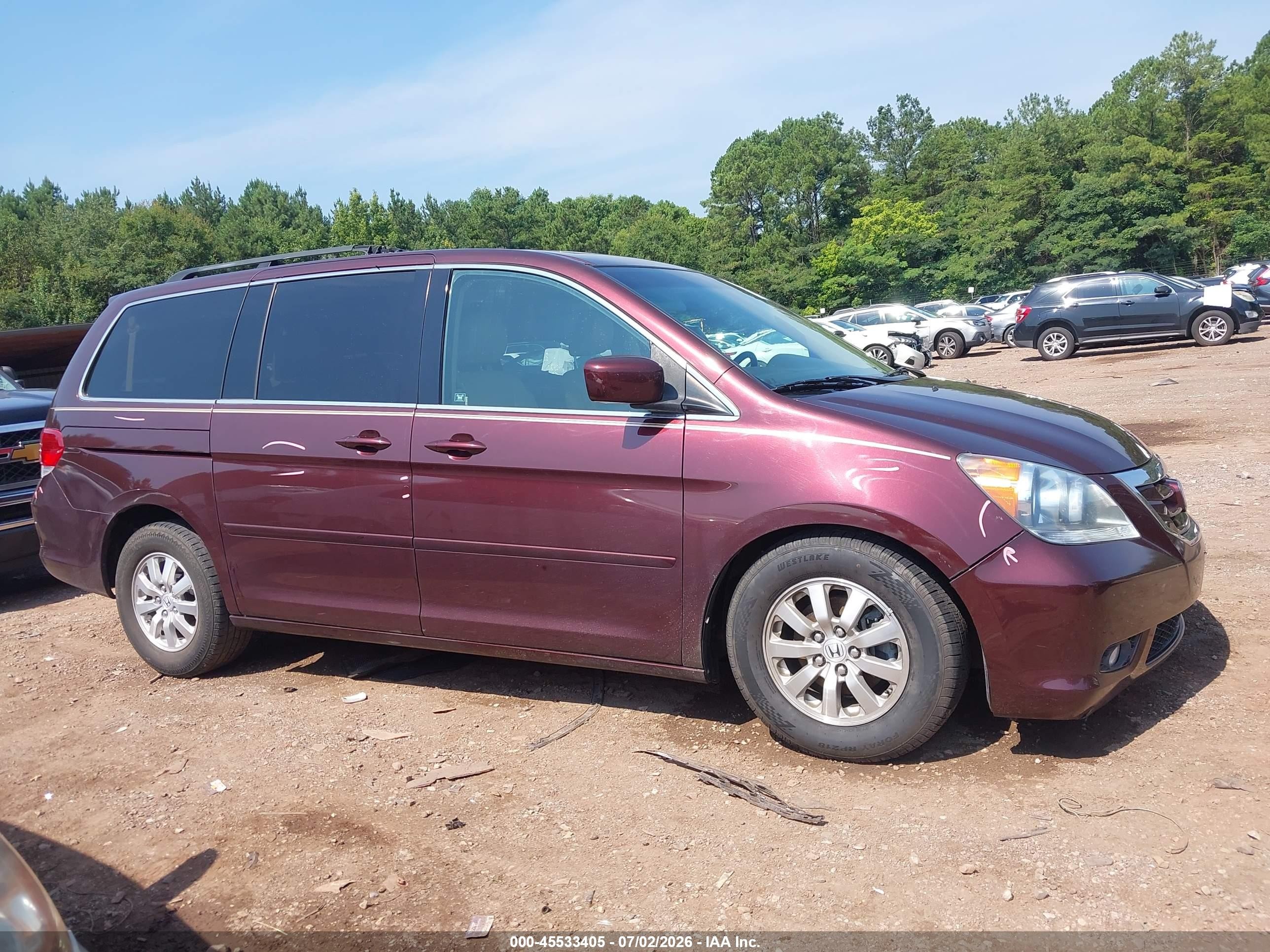 2010 Honda Odyssey Ex-l Purple vin: 5FNRL3H77AB092048
