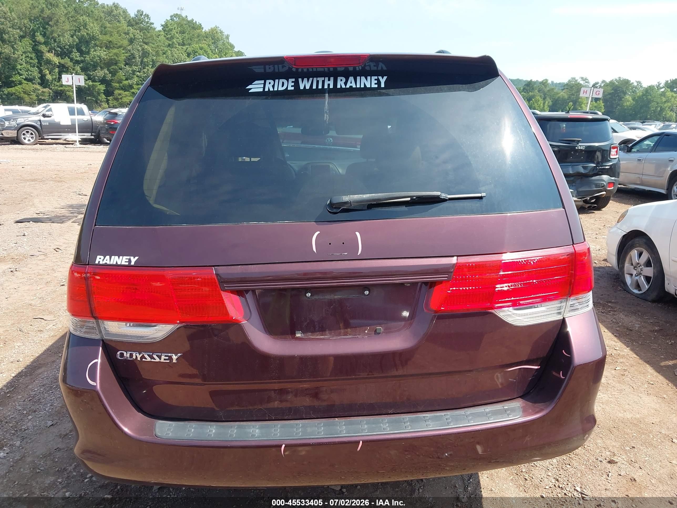 2010 Honda Odyssey Ex-l Purple vin: 5FNRL3H77AB092048