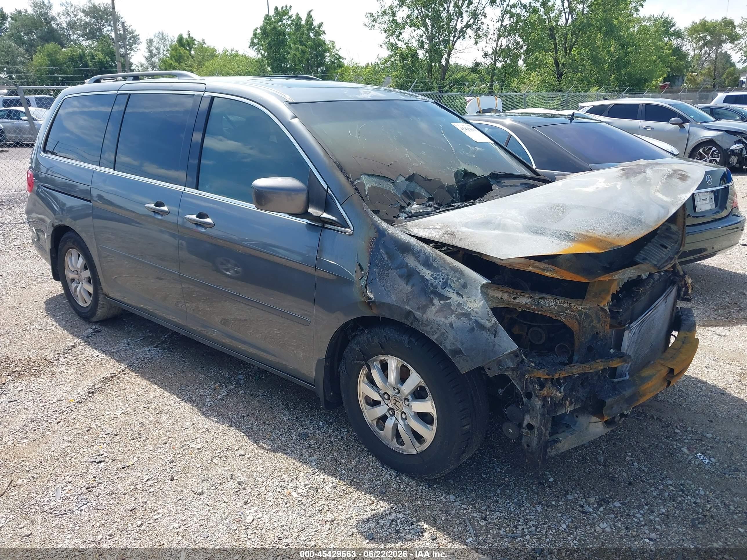 2010 Honda Odyssey Ex-l Серый vin: 5FNRL3H77AB113612