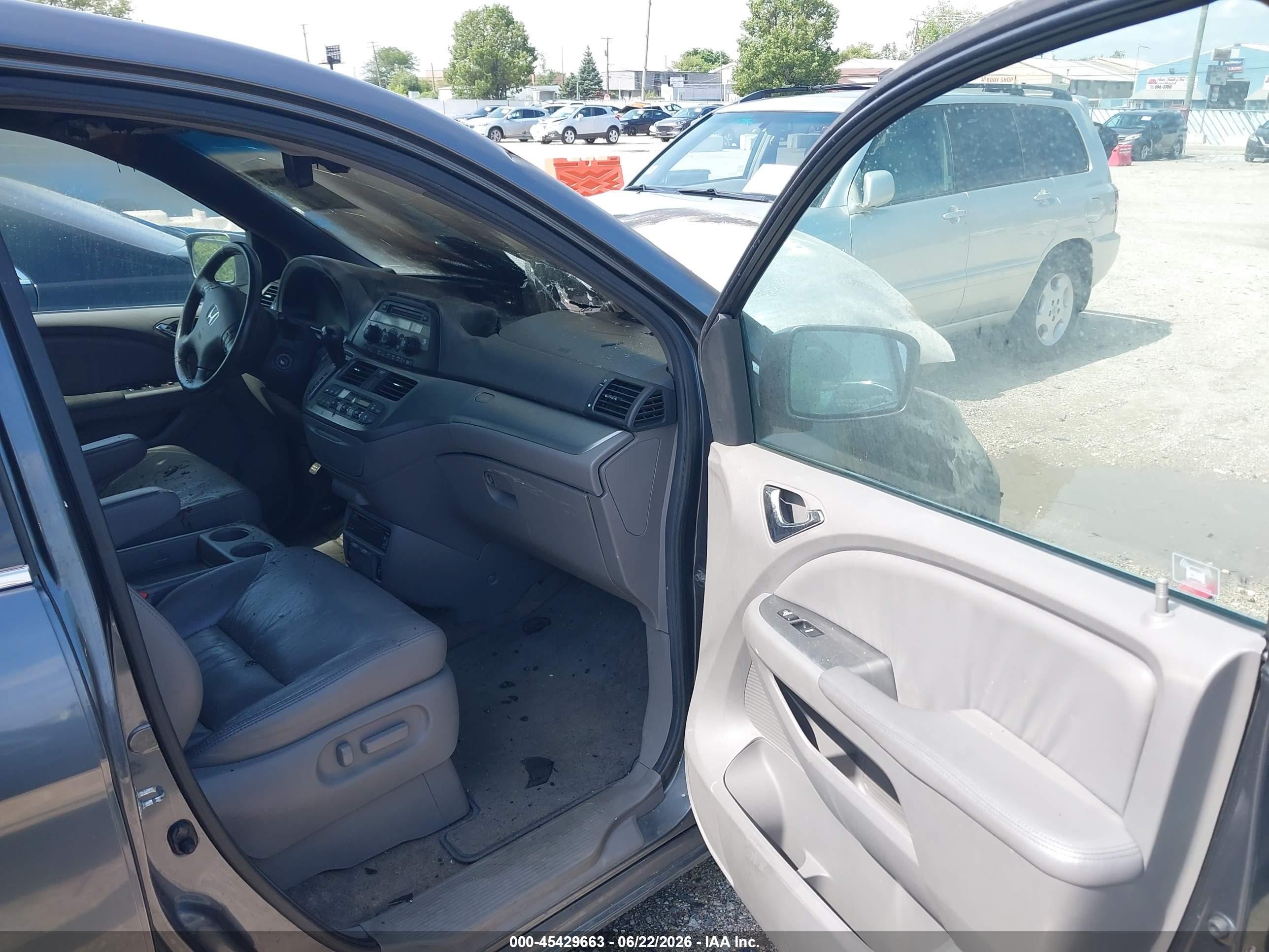 2010 Honda Odyssey Ex-l Gray vin: 5FNRL3H77AB113612