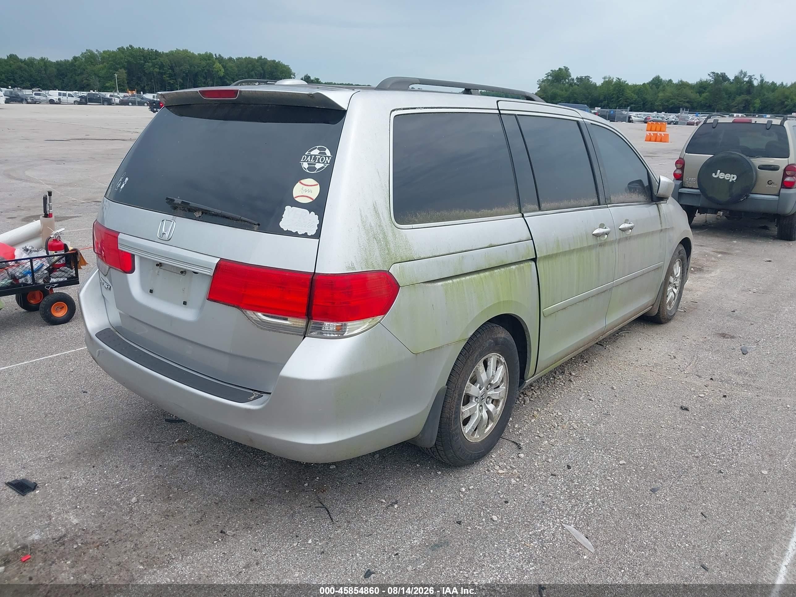 2010 Honda Odyssey Ex-l Silver vin: 5FNRL3H78AB034353