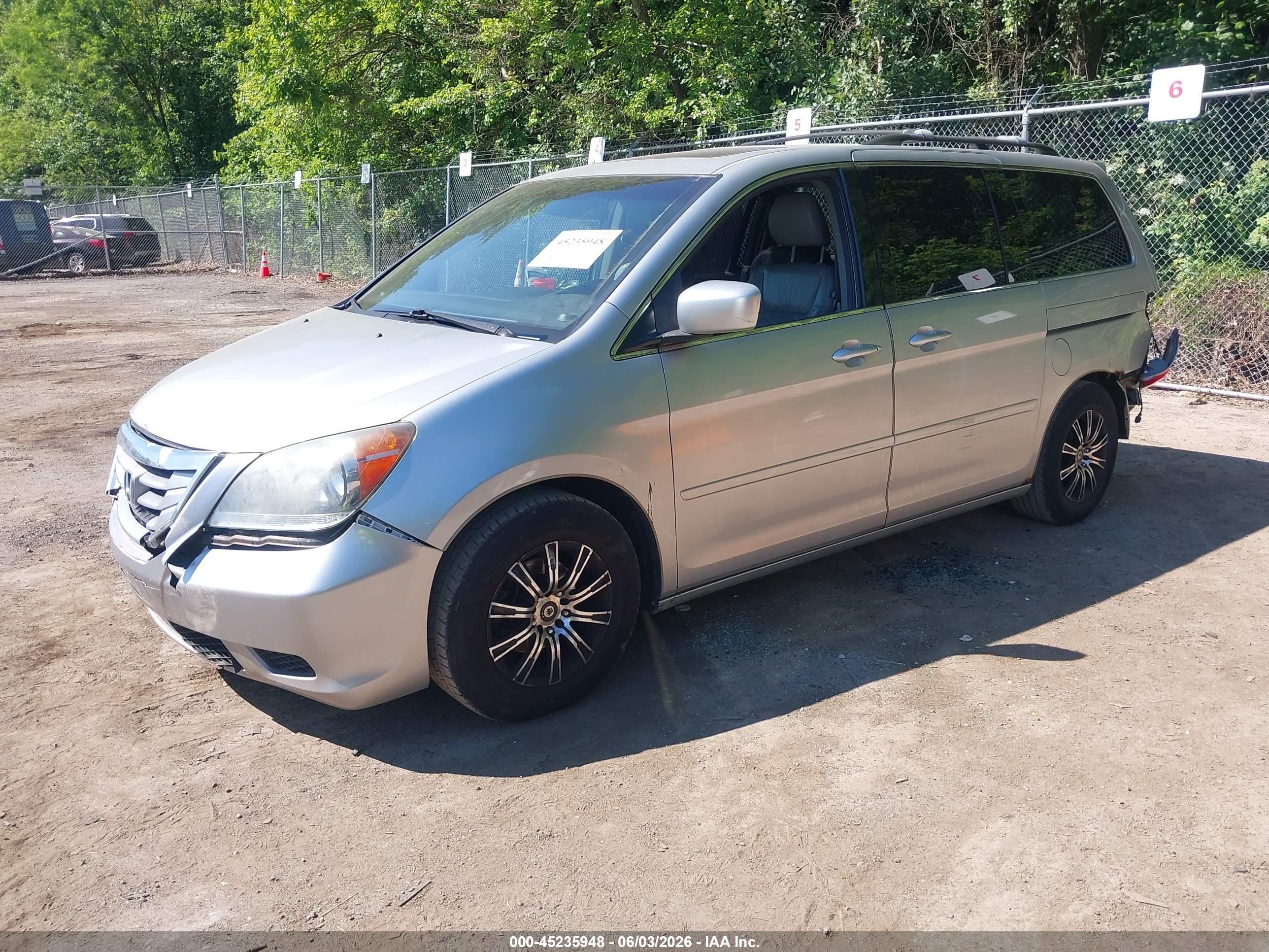 2010 Honda Odyssey Ex-l Silver vin: 5FNRL3H78AB077817