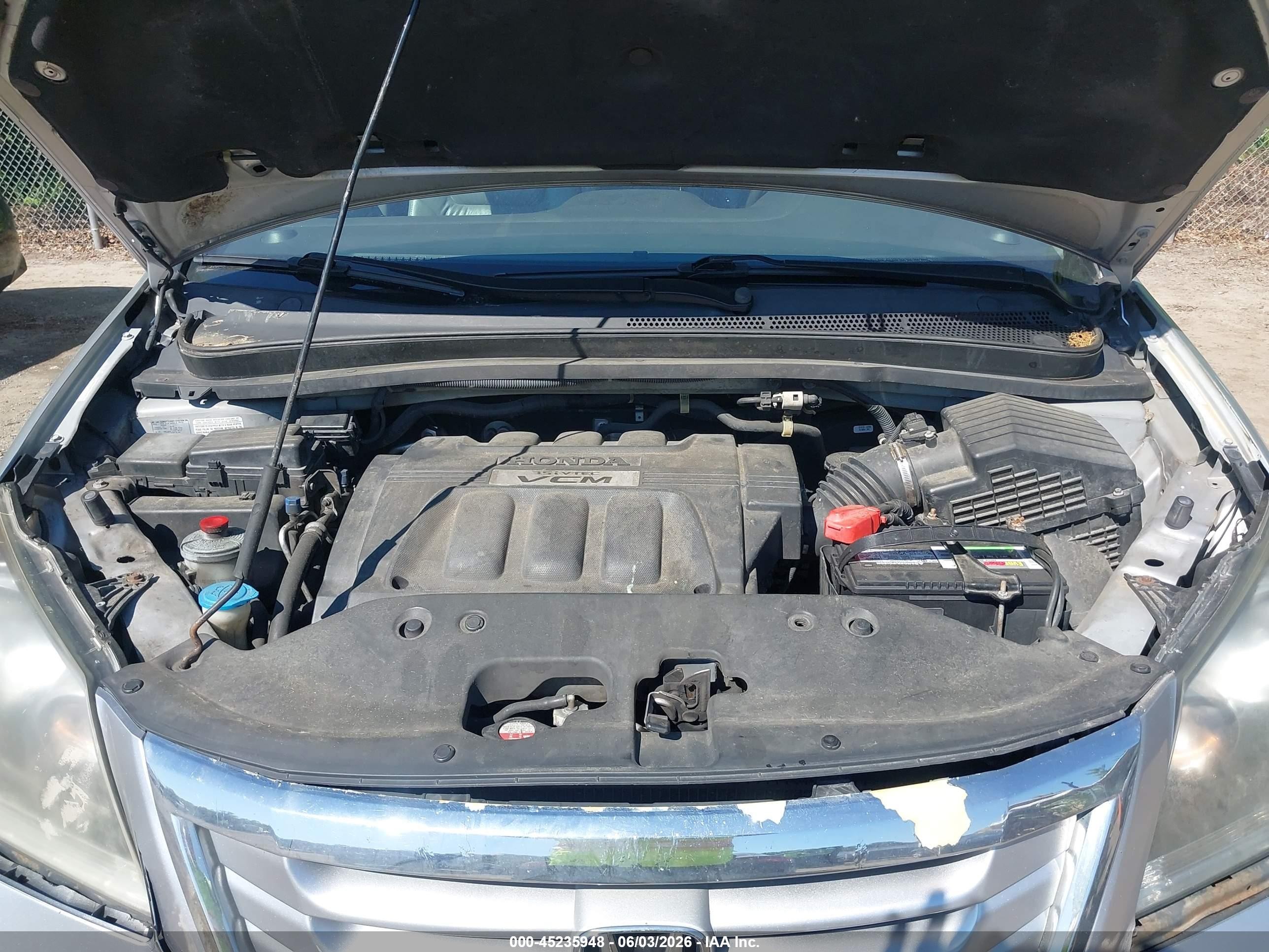 2010 Honda Odyssey Ex-l Silver vin: 5FNRL3H78AB077817