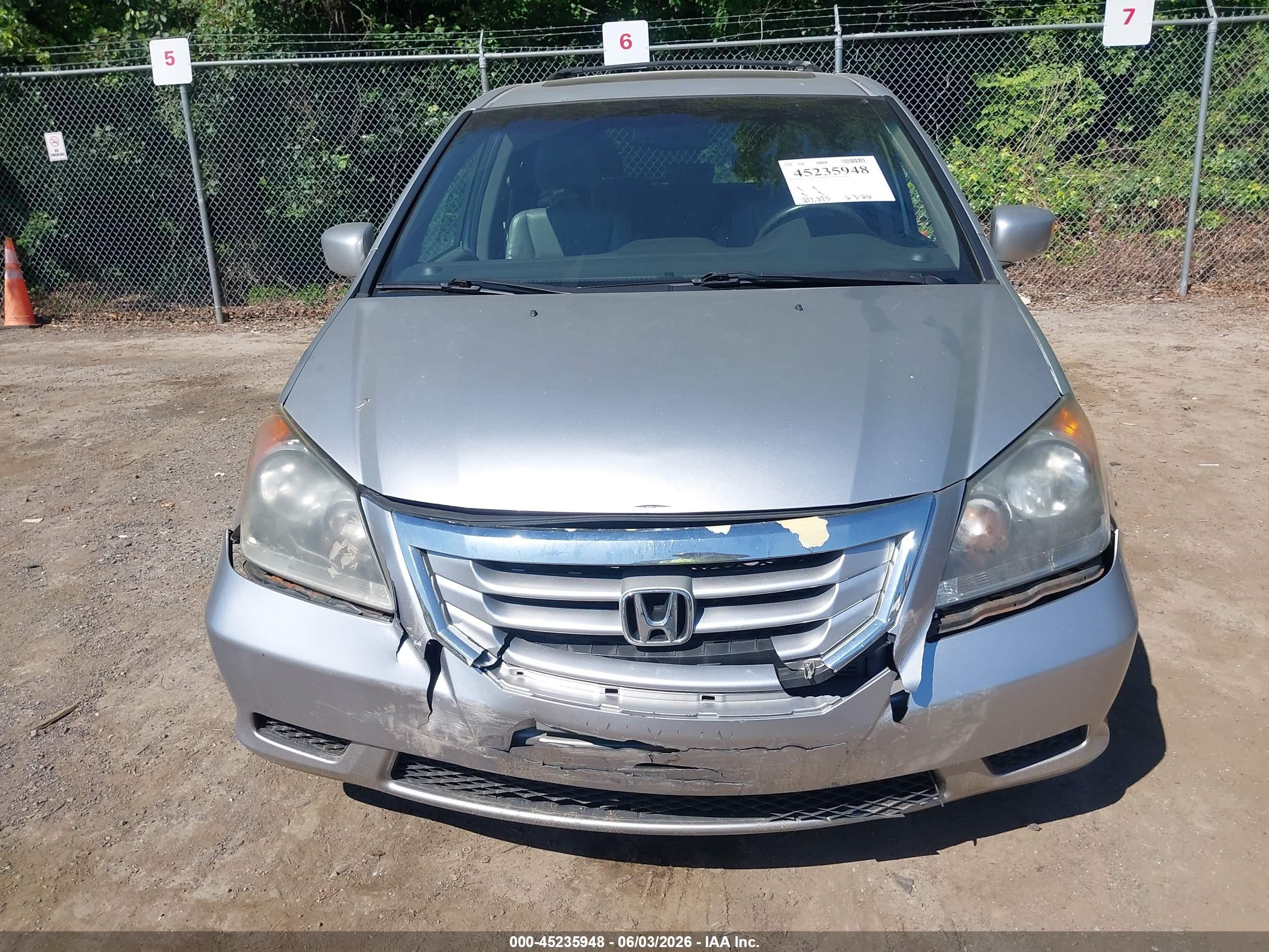 2010 Honda Odyssey Ex-l Silver vin: 5FNRL3H78AB077817