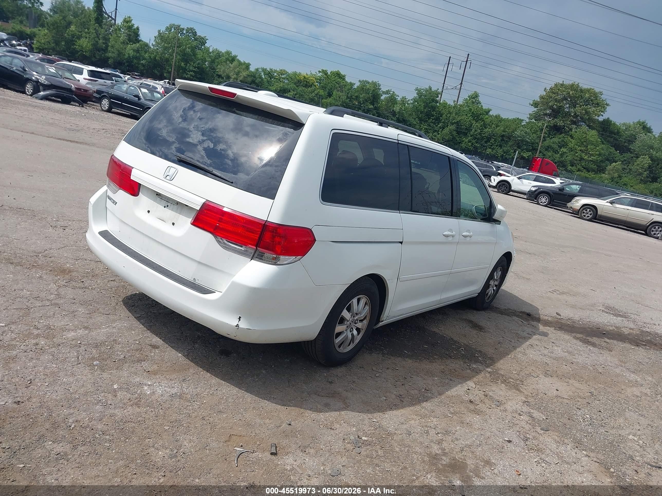 2010 Honda Odyssey Ex-l Белый vin: 5FNRL3H78AB107897