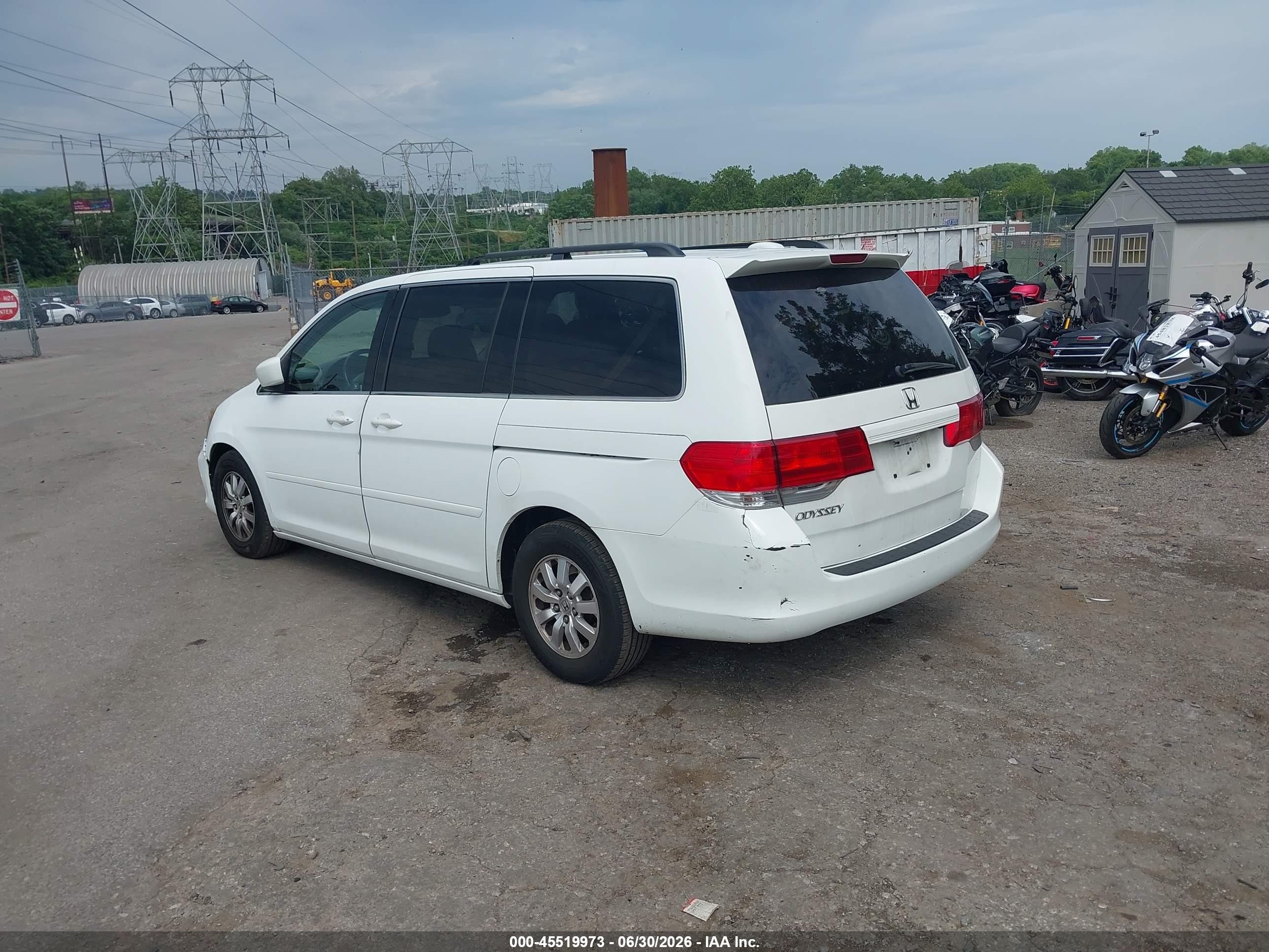 2010 Honda Odyssey Ex-l Белый vin: 5FNRL3H78AB107897