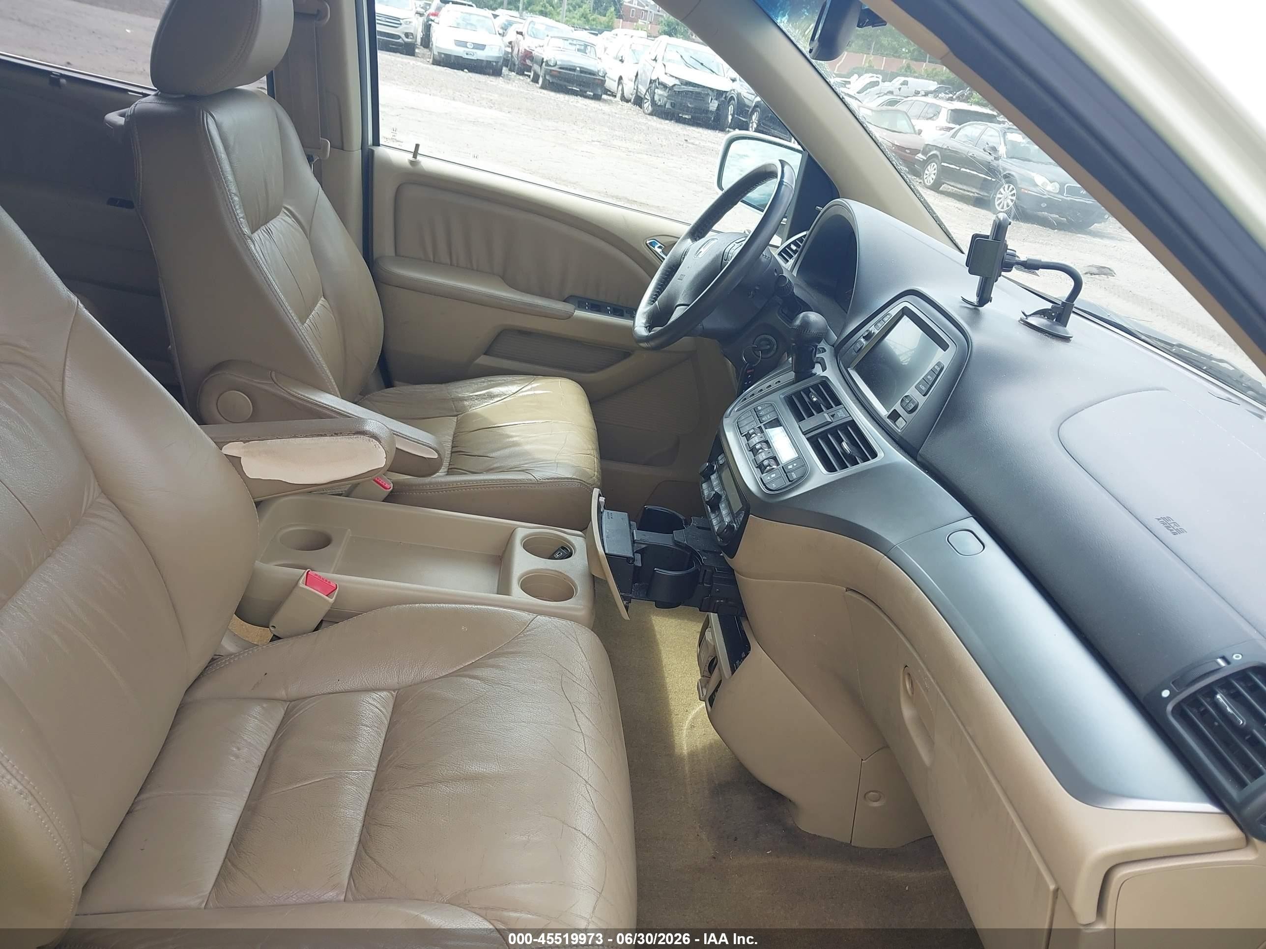 2010 Honda Odyssey Ex-l Белый vin: 5FNRL3H78AB107897