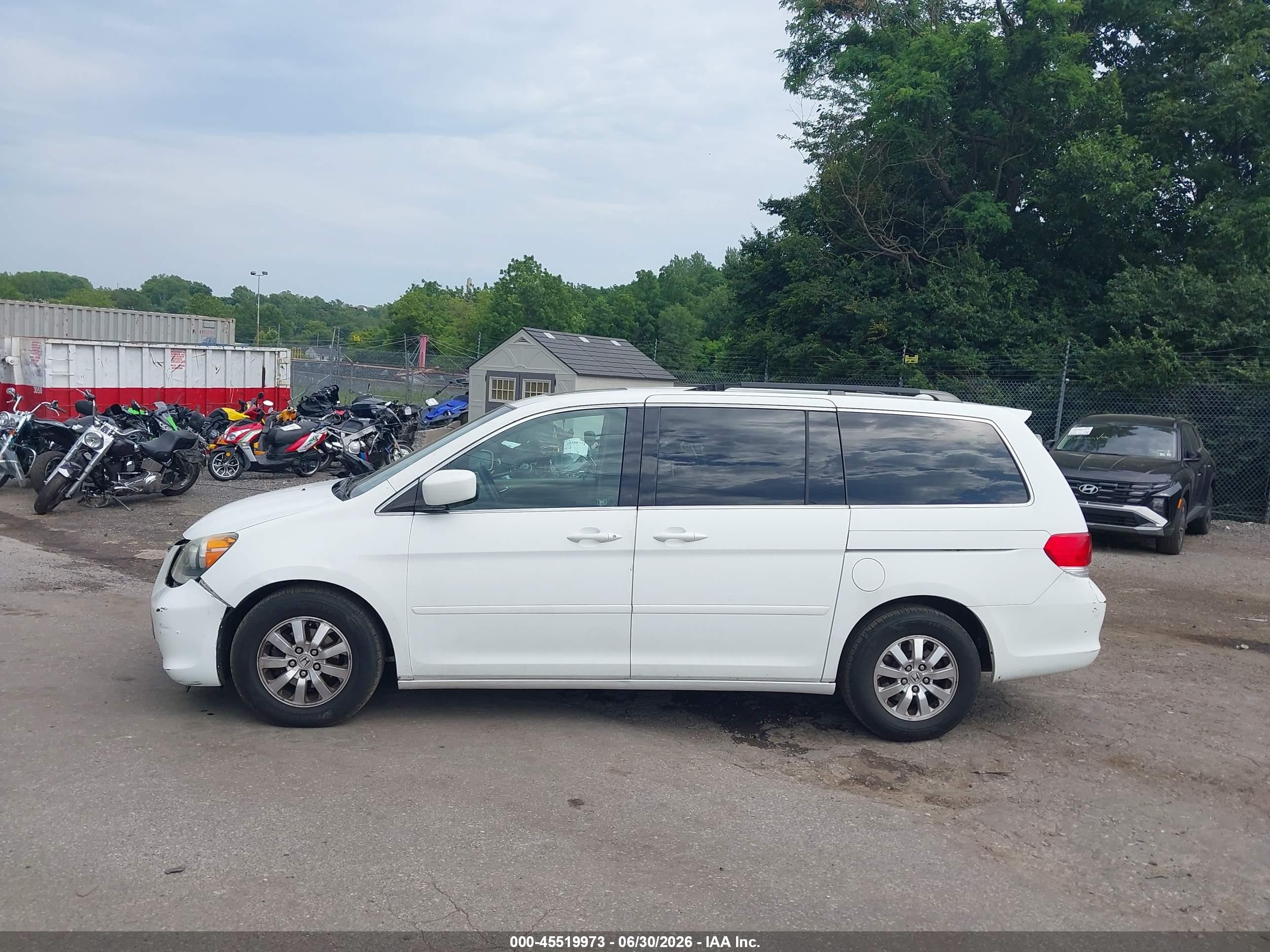 2010 Honda Odyssey Ex-l Белый vin: 5FNRL3H78AB107897
