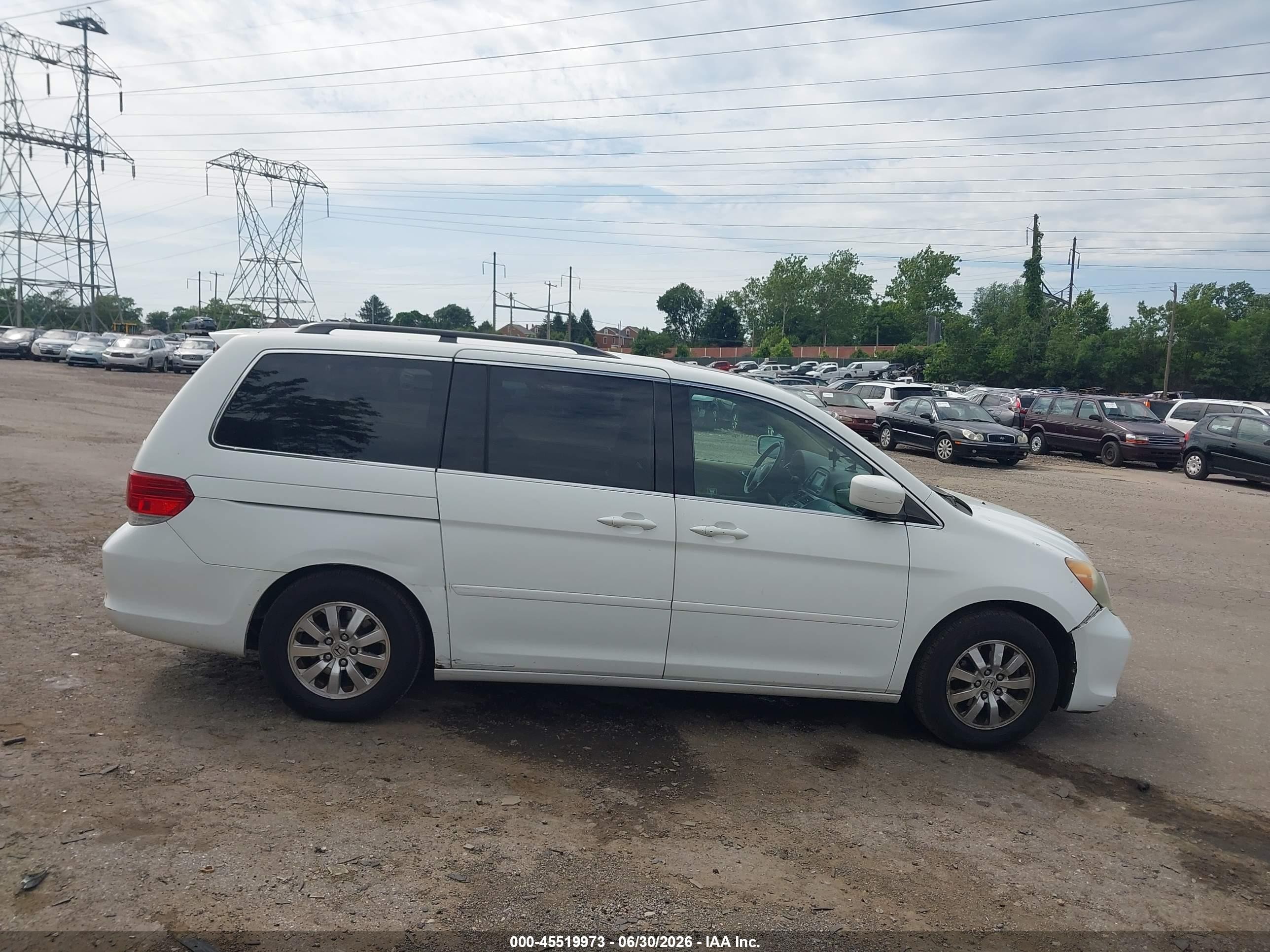 2010 Honda Odyssey Ex-l Белый vin: 5FNRL3H78AB107897