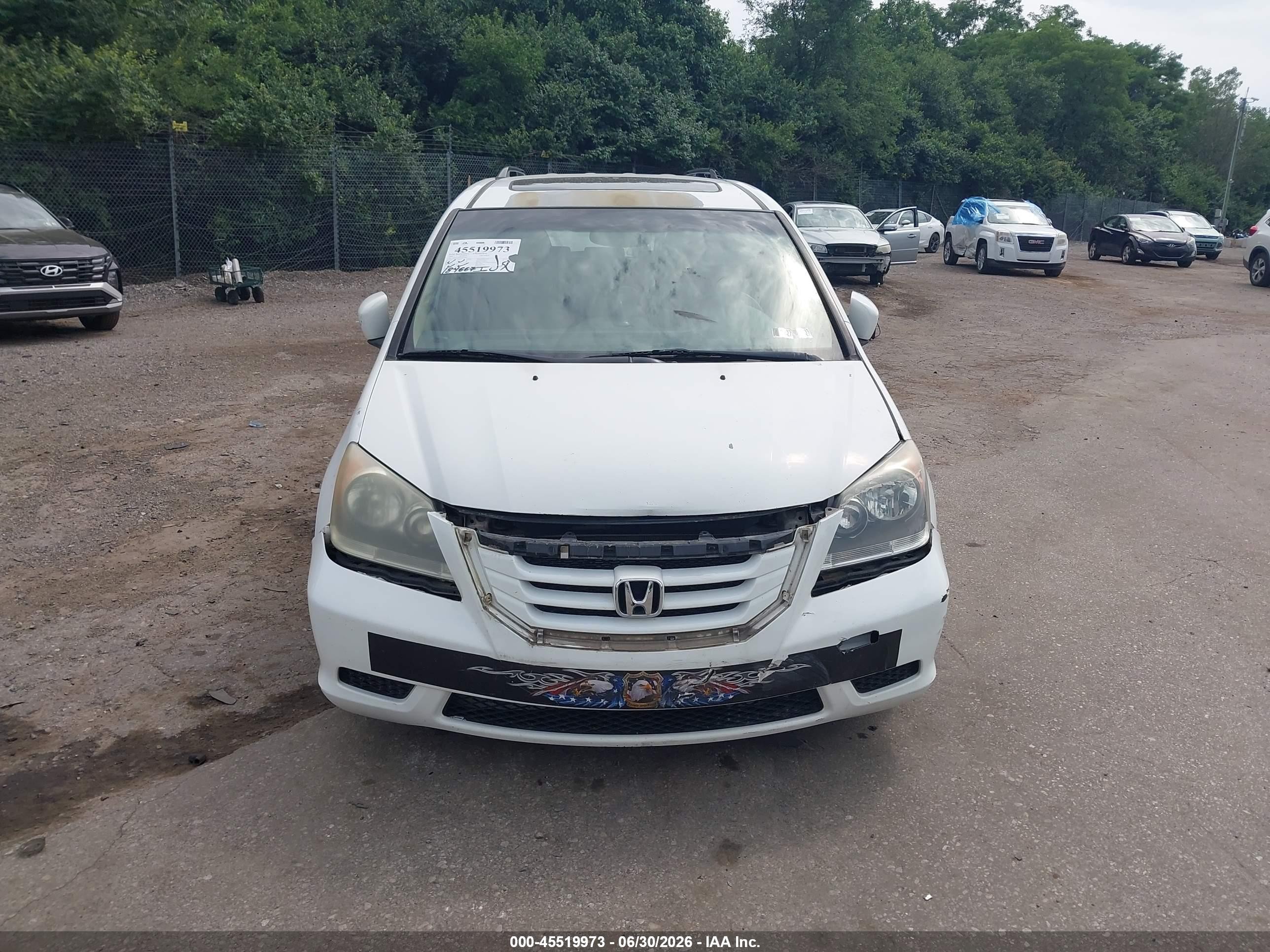 2010 Honda Odyssey Ex-l Белый vin: 5FNRL3H78AB107897
