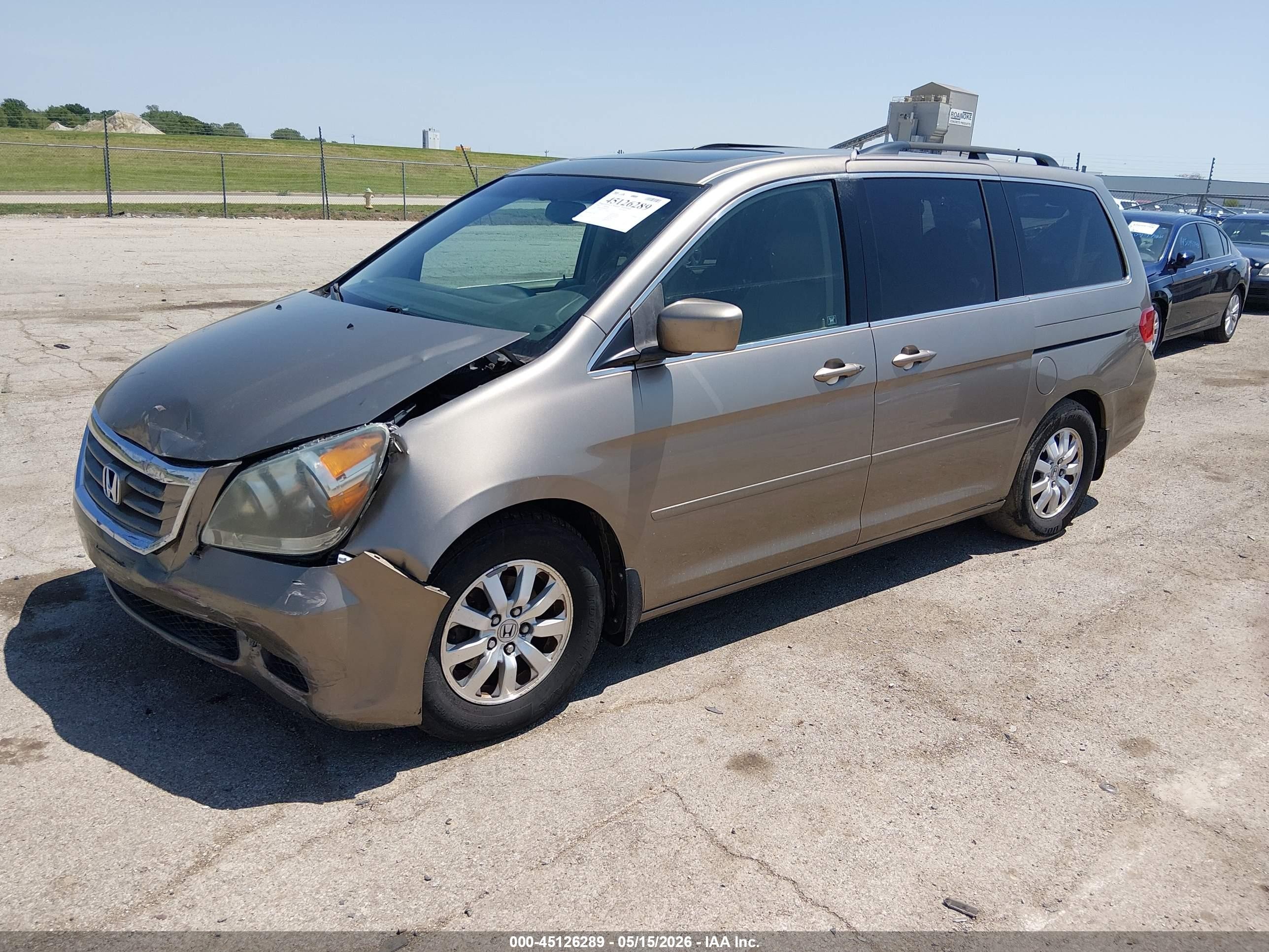 2010 Honda Odyssey Ex-l Tan vin: 5FNRL3H79AB019327