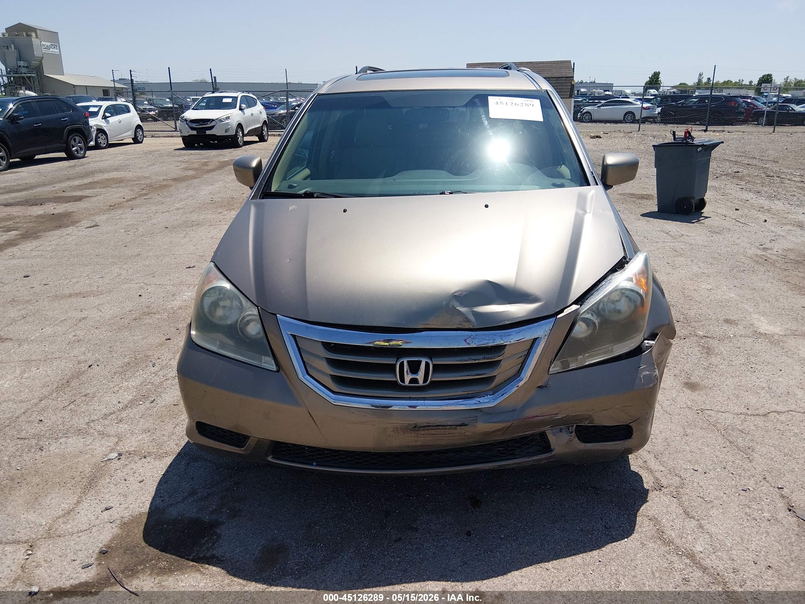 2010 Honda Odyssey Ex-l Tan vin: 5FNRL3H79AB019327