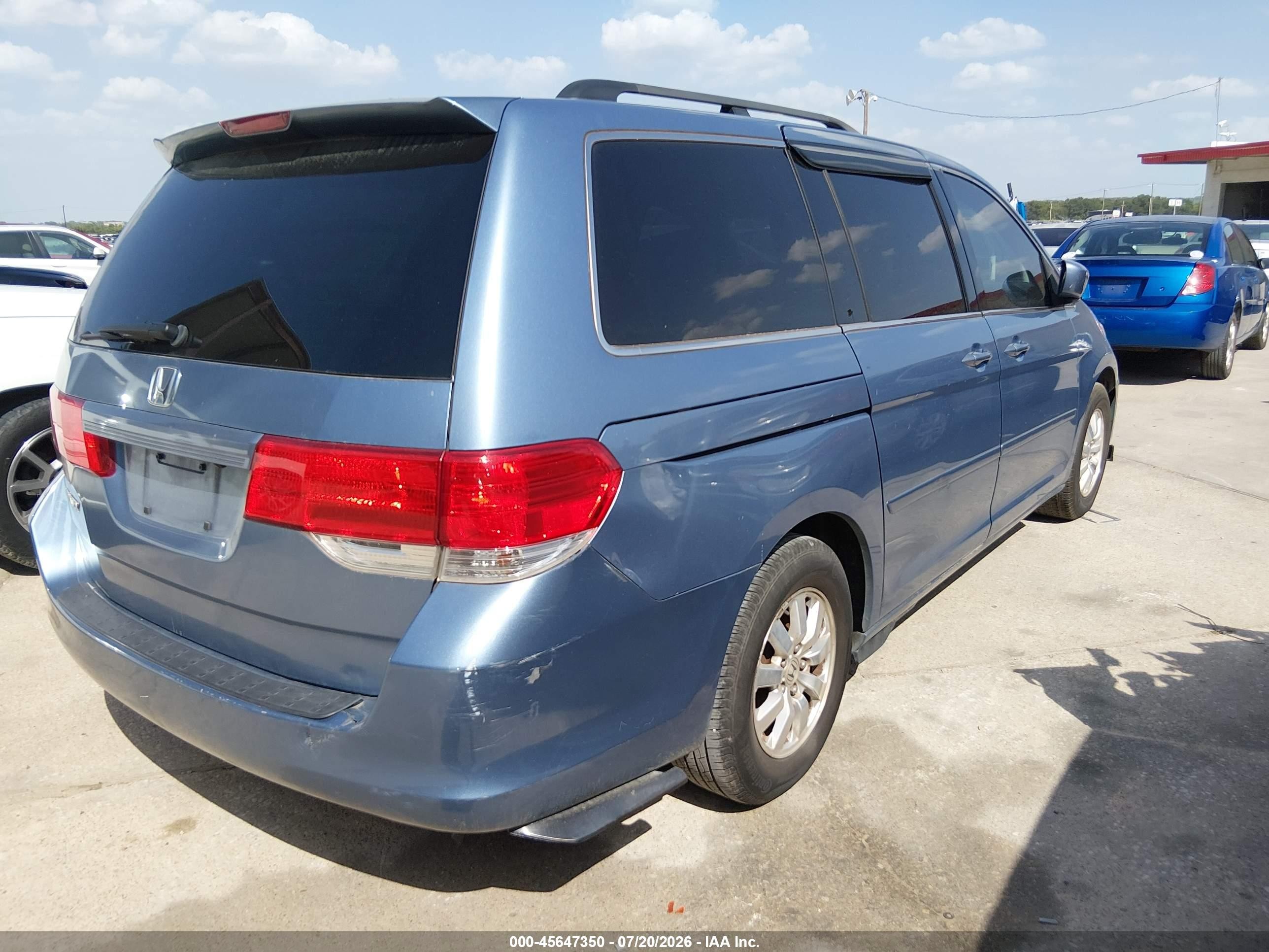 2010 Honda Odyssey Ex-l Light Blue vin: 5FNRL3H79AB031431