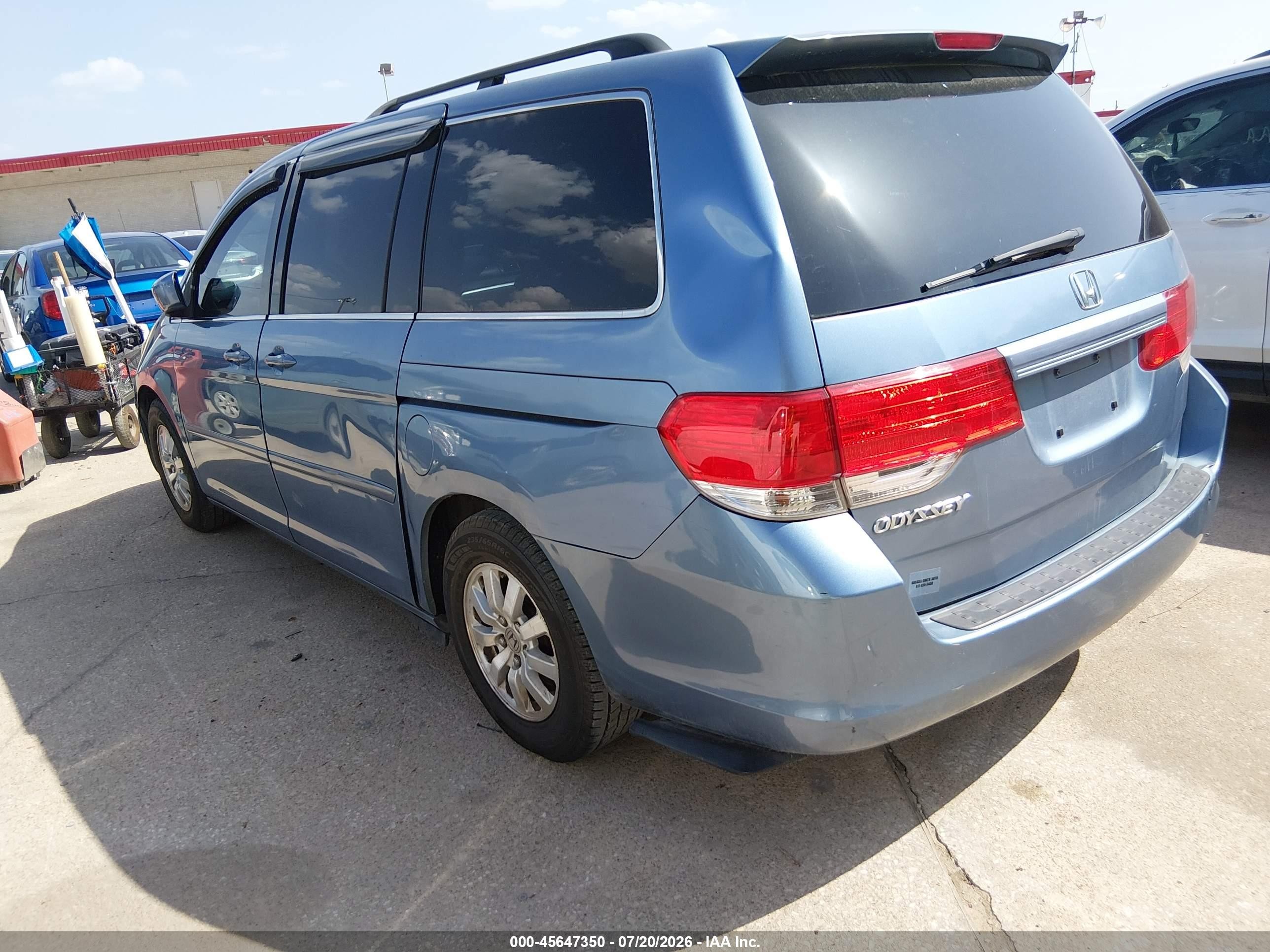 2010 Honda Odyssey Ex-l Light Blue vin: 5FNRL3H79AB031431