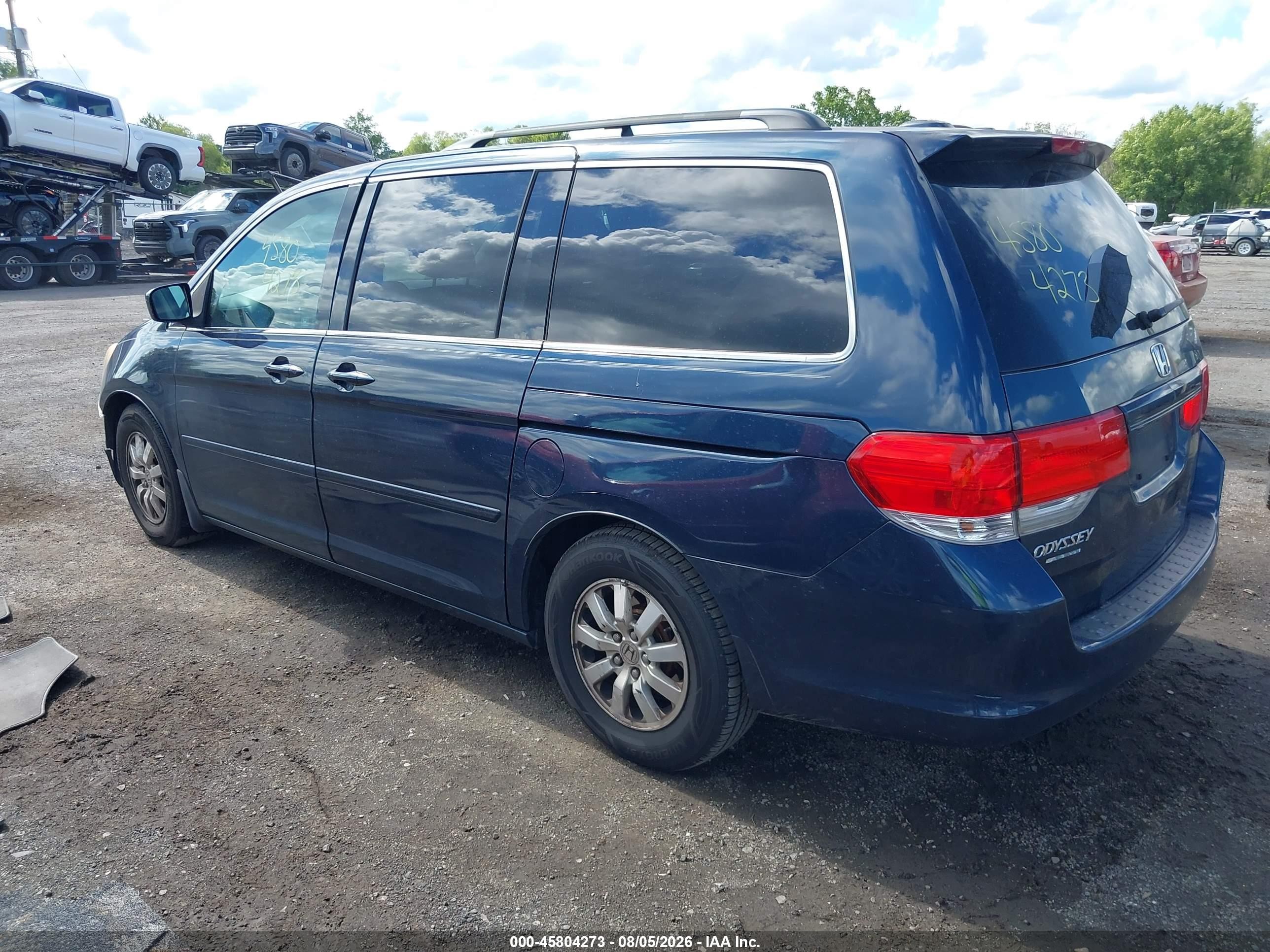 2010 Honda Odyssey Ex-l Синий vin: 5FNRL3H79AB054725
