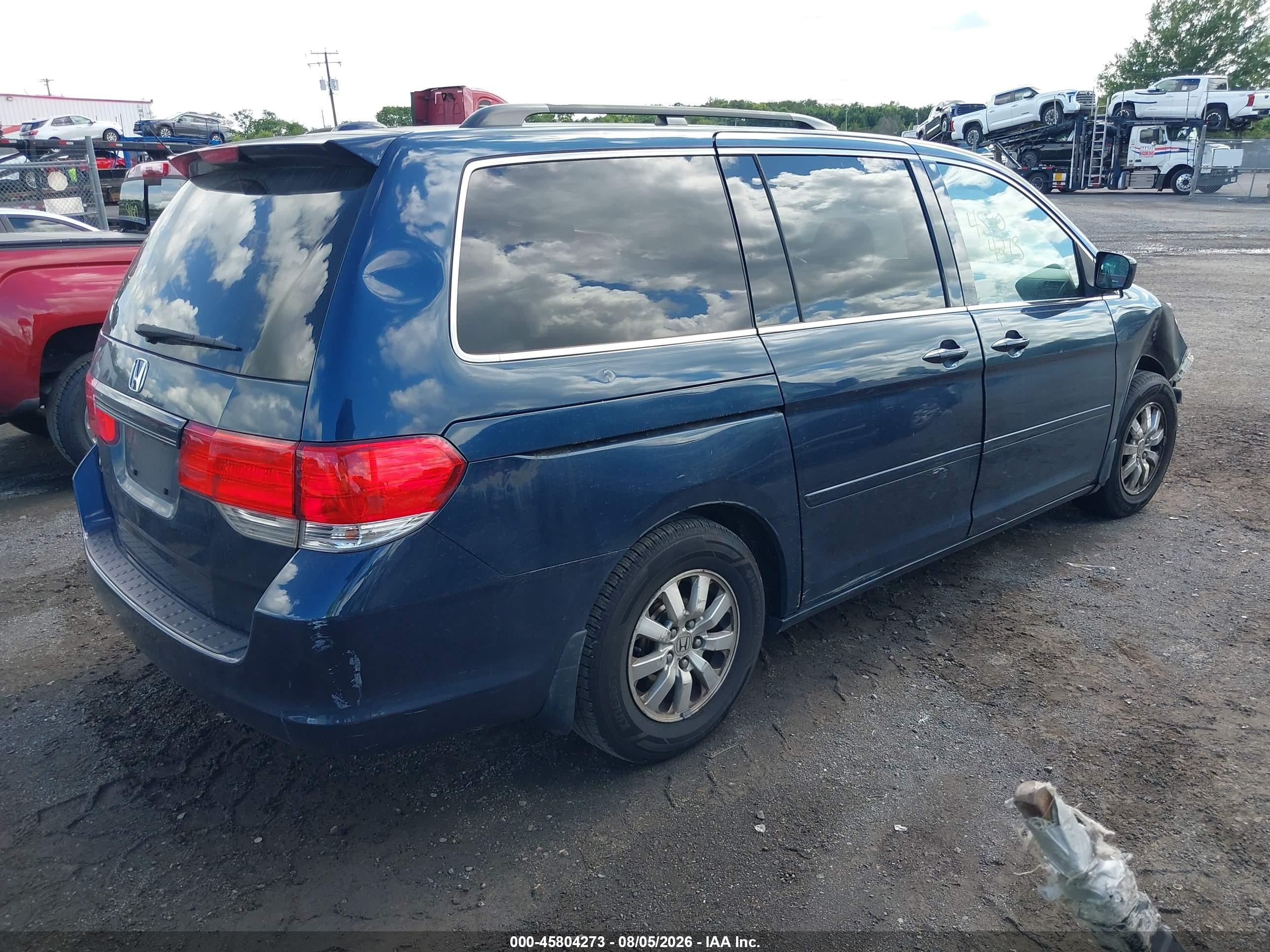 2010 Honda Odyssey Ex-l Синий vin: 5FNRL3H79AB054725