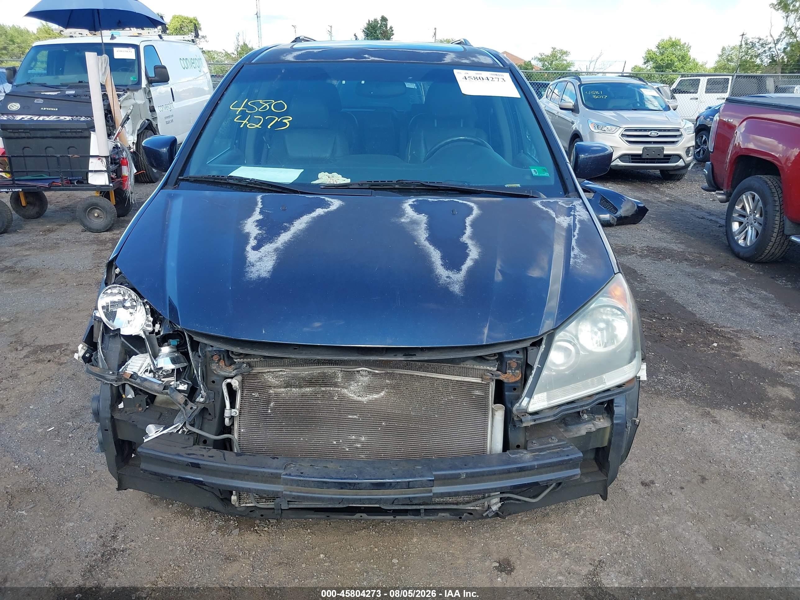 2010 Honda Odyssey Ex-l Синий vin: 5FNRL3H79AB054725