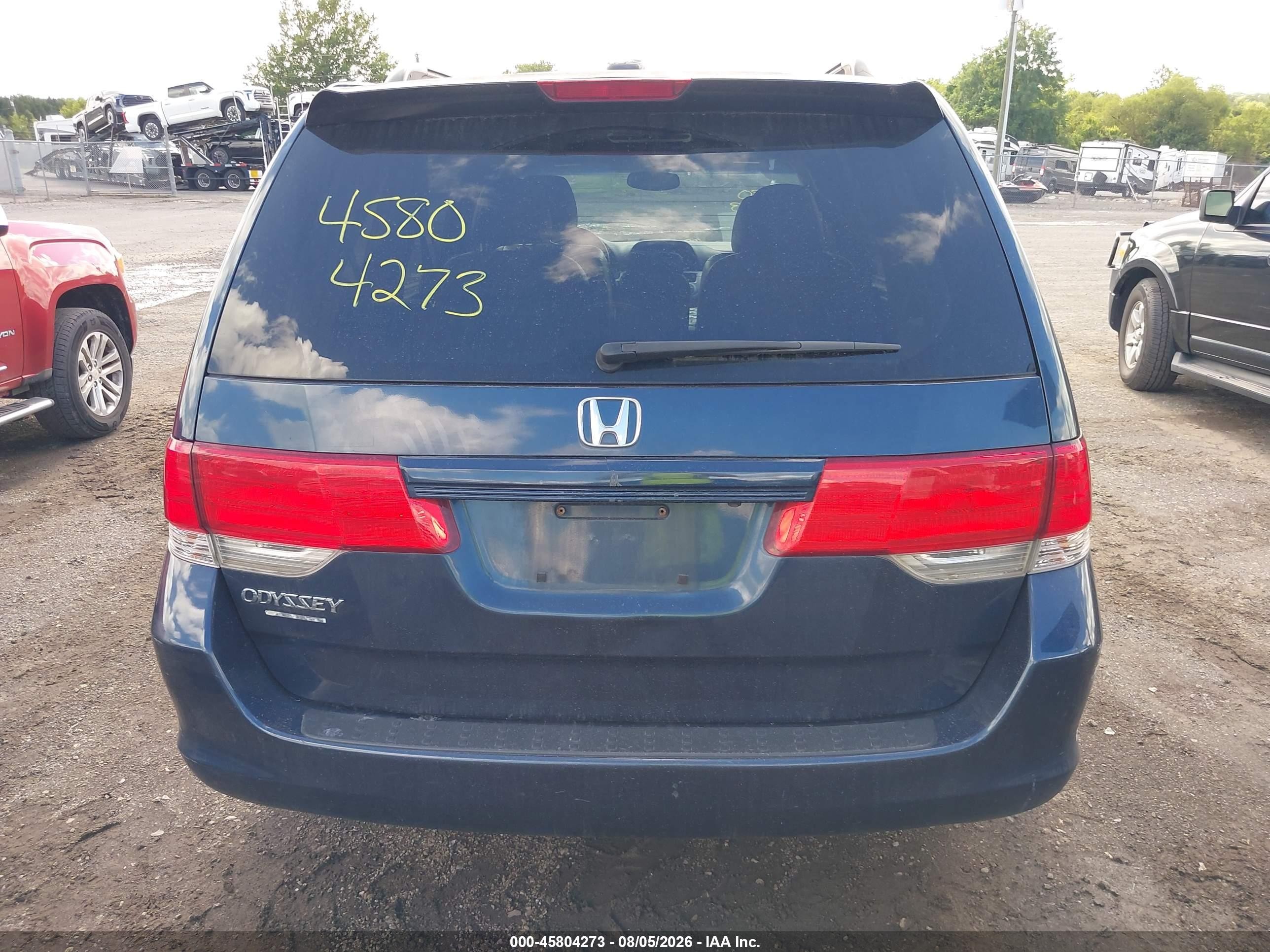 2010 Honda Odyssey Ex-l Синий vin: 5FNRL3H79AB054725