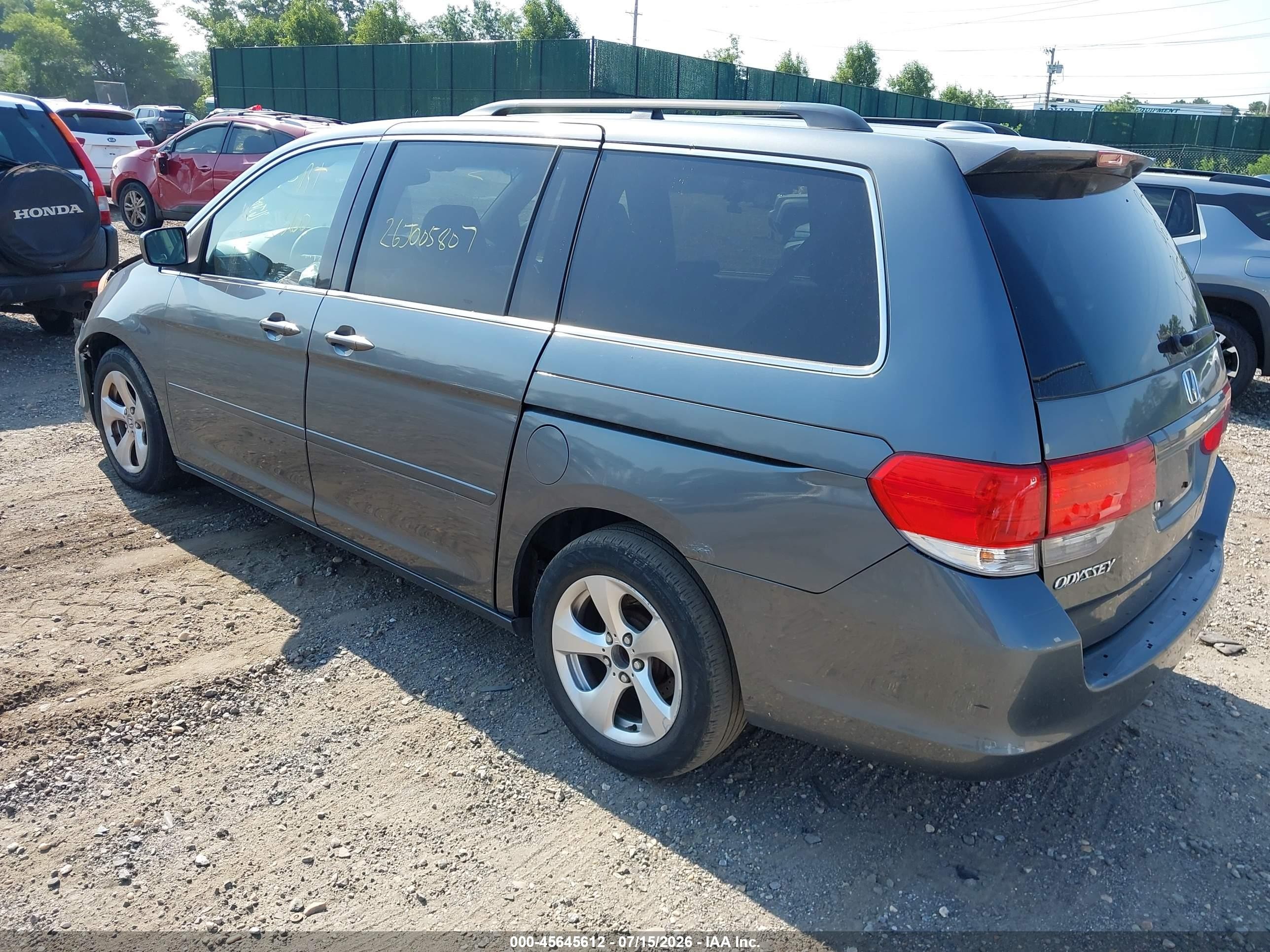 2010 Honda Odyssey Ex-l Gray vin: 5FNRL3H79AB071248
