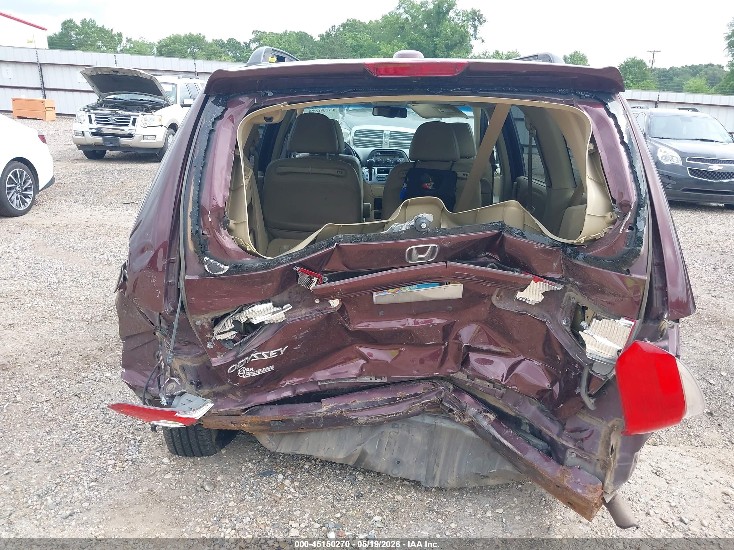 2010 Honda Odyssey Ex-l Burgundy vin: 5FNRL3H7XAB042812