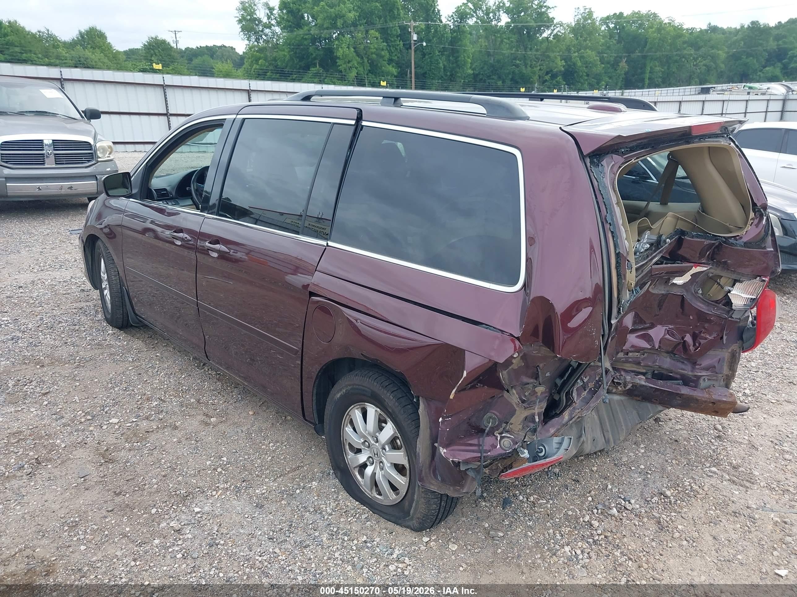 2010 Honda Odyssey Ex-l Burgundy vin: 5FNRL3H7XAB042812