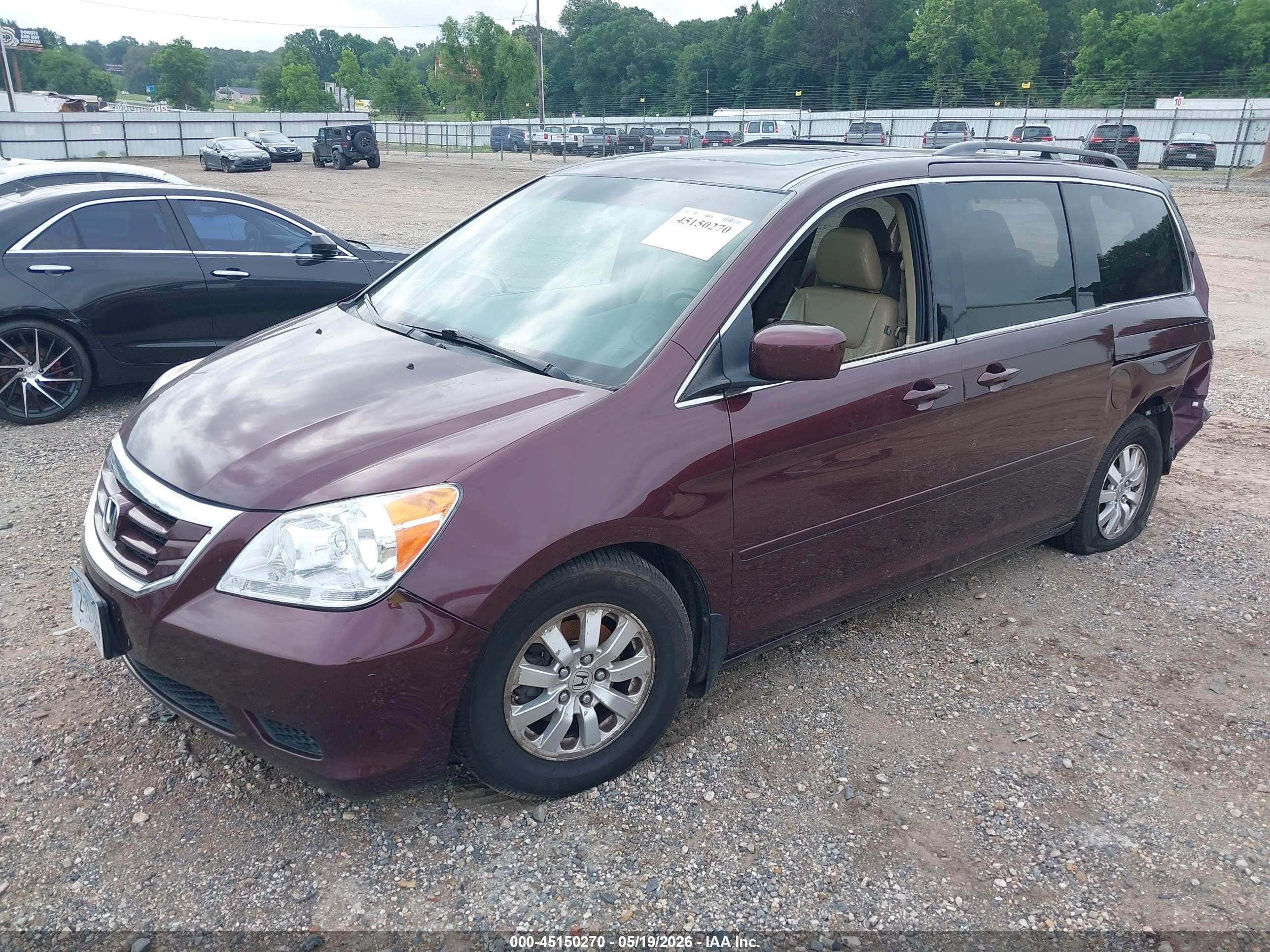 2010 Honda Odyssey Ex-l Burgundy vin: 5FNRL3H7XAB042812