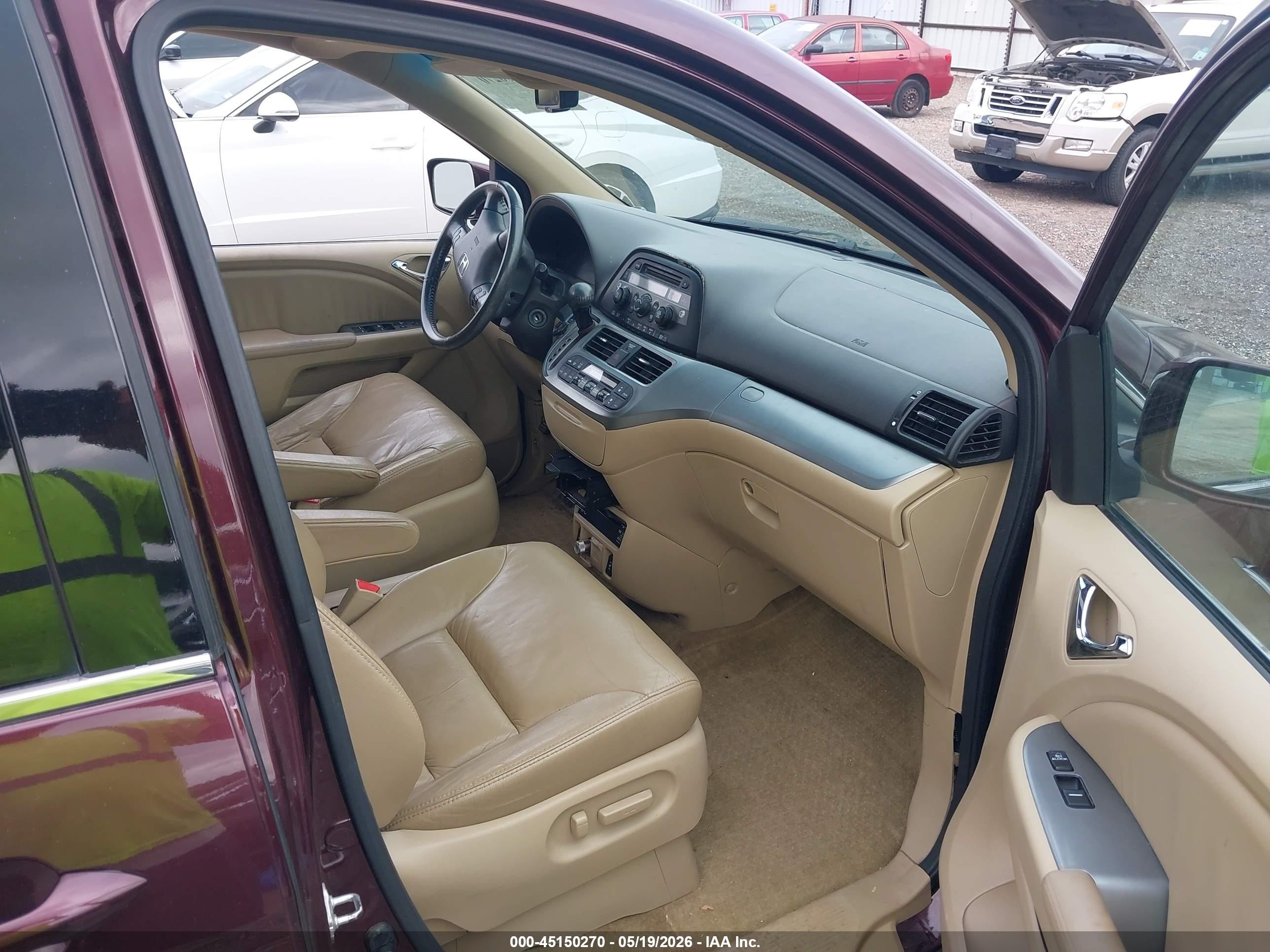 2010 Honda Odyssey Ex-l Burgundy vin: 5FNRL3H7XAB042812