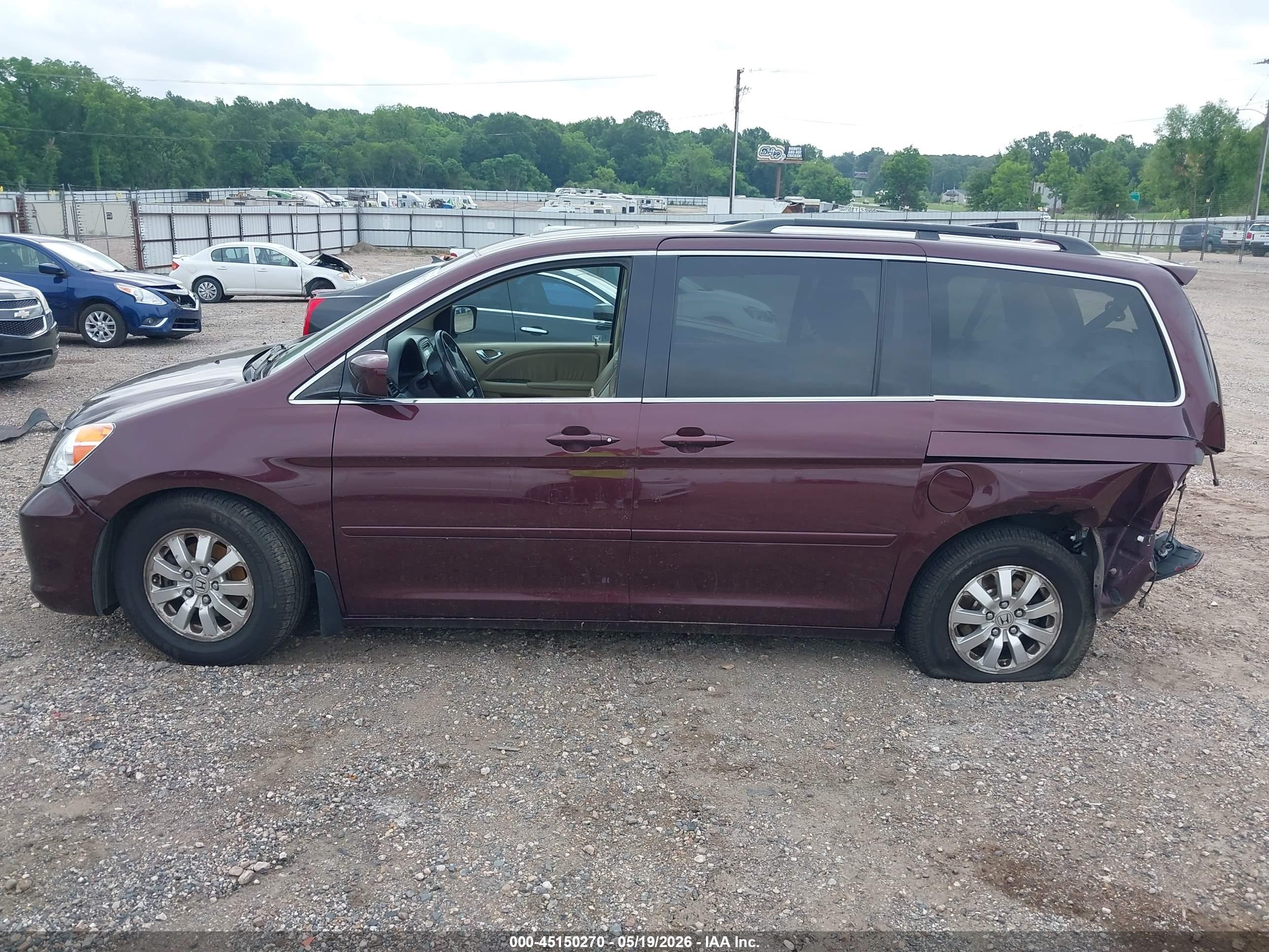 2010 Honda Odyssey Ex-l Burgundy vin: 5FNRL3H7XAB042812