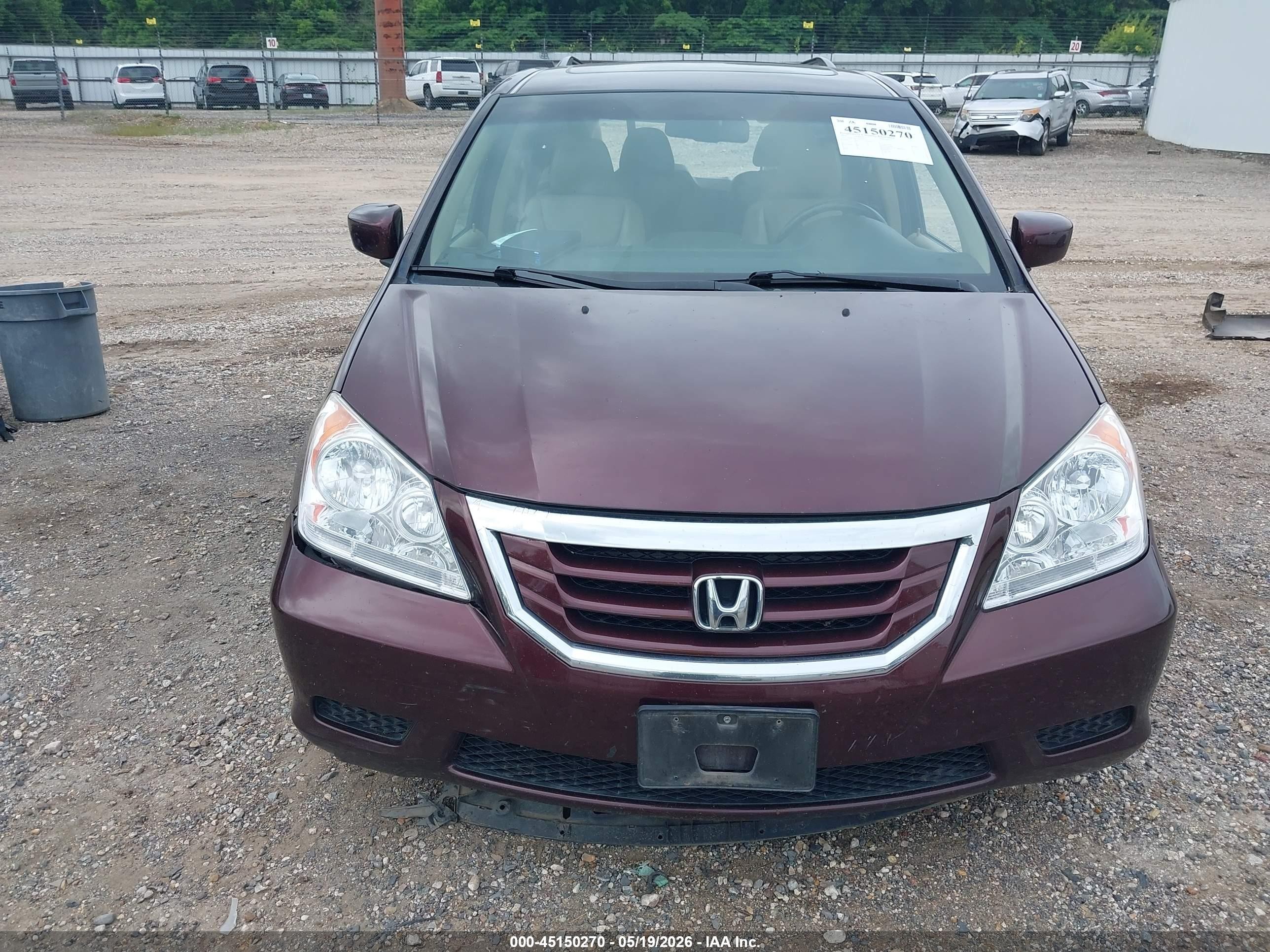 2010 Honda Odyssey Ex-l Burgundy vin: 5FNRL3H7XAB042812