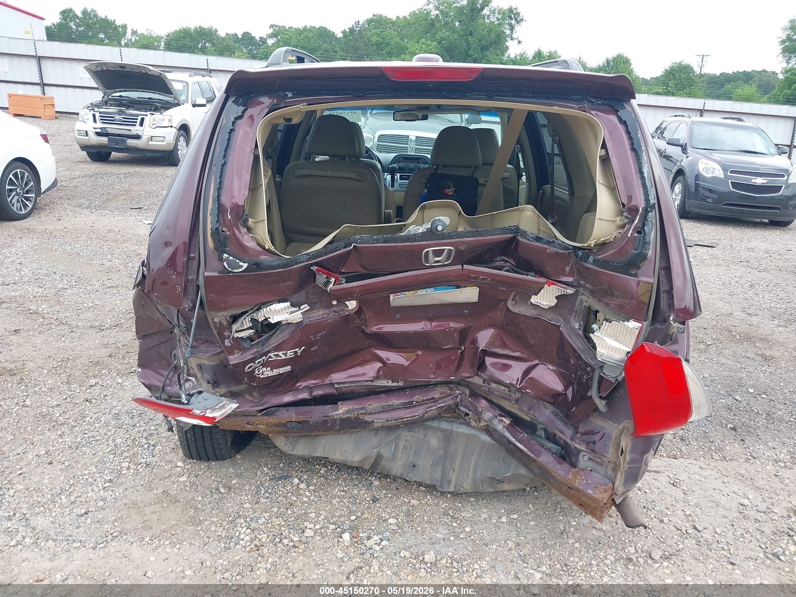 2010 Honda Odyssey Ex-l Burgundy vin: 5FNRL3H7XAB042812