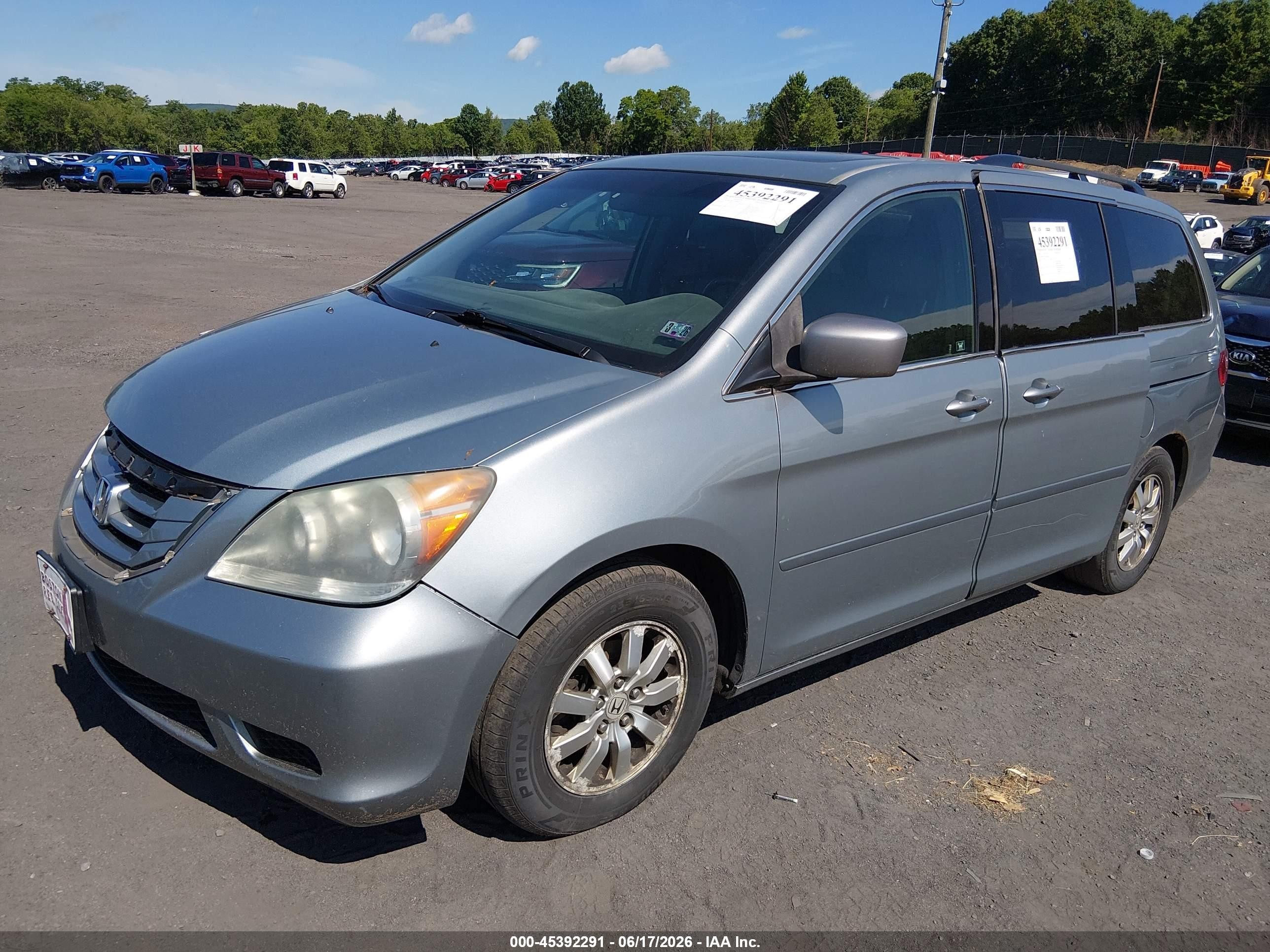 2010 Honda Odyssey Ex-l Light Blue vin: 5FNRL3H7XAB064101