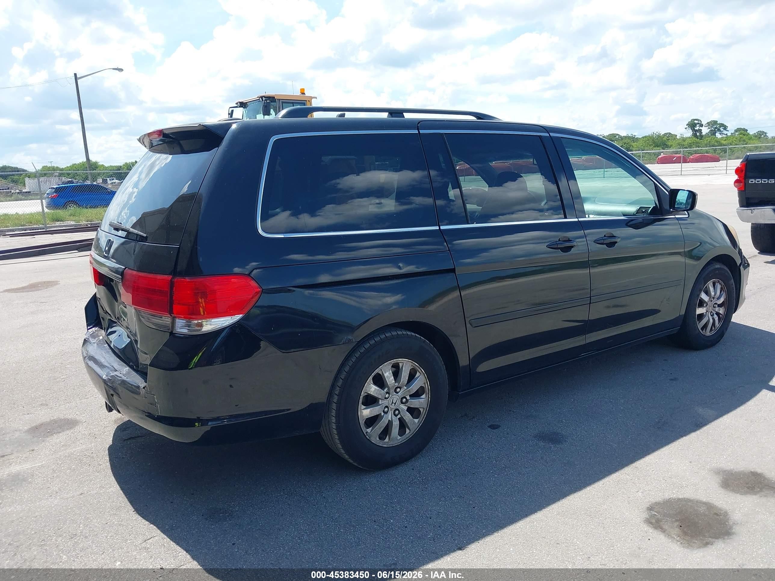 2010 Honda Odyssey Ex-l Black vin: 5FNRL3H7XAB073235