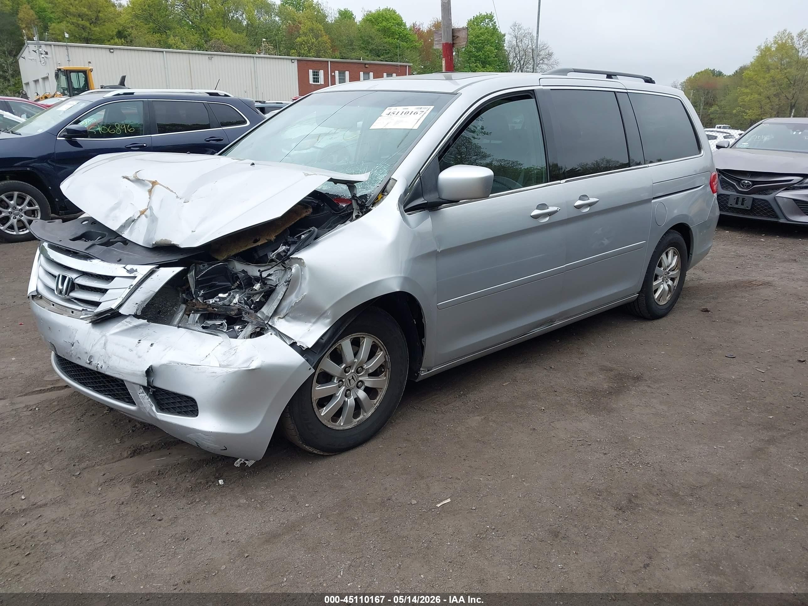 2010 Honda Odyssey Ex-l Silver vin: 5FNRL3H7XAB093744