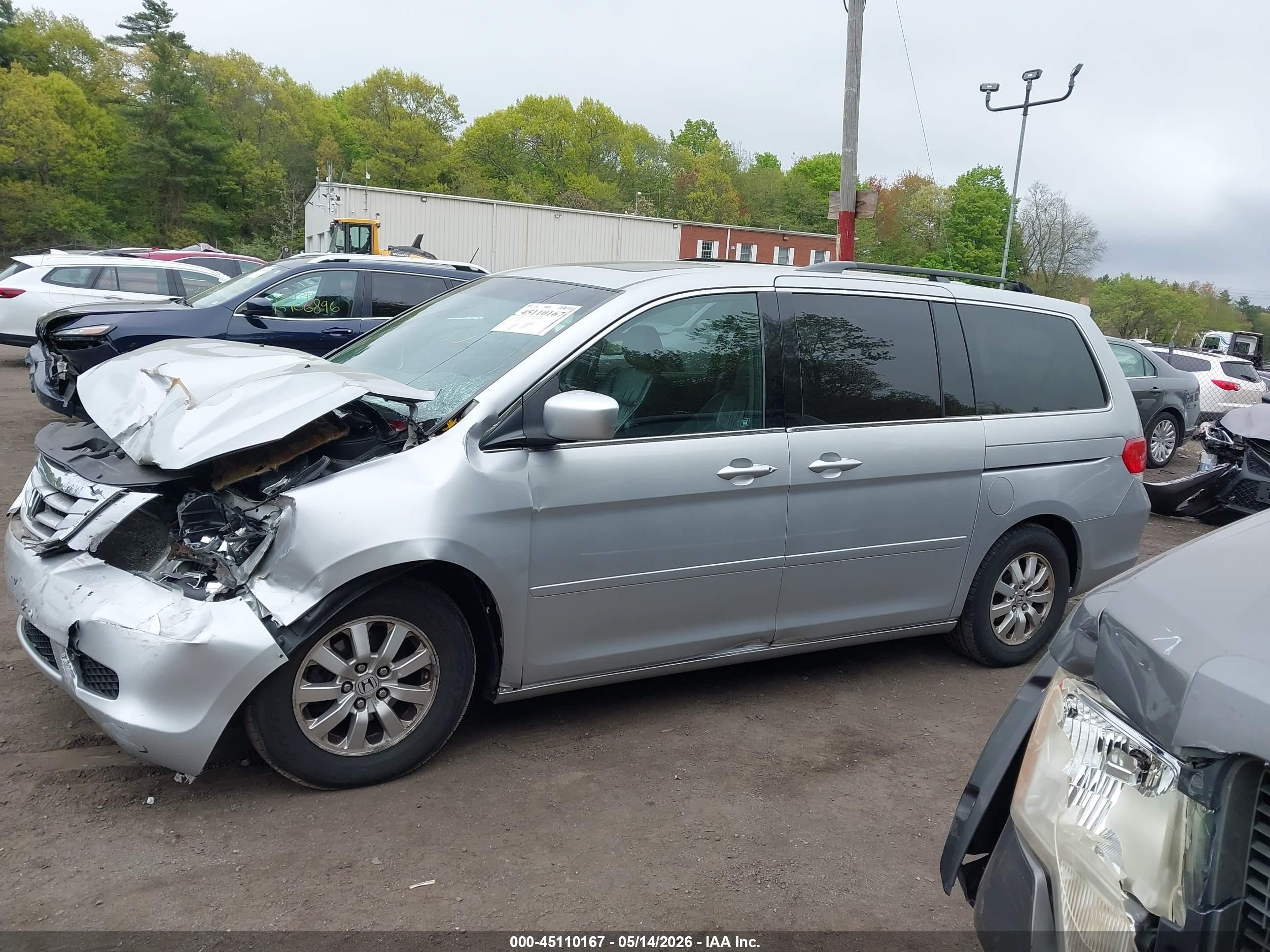 2010 Honda Odyssey Ex-l Silver vin: 5FNRL3H7XAB093744