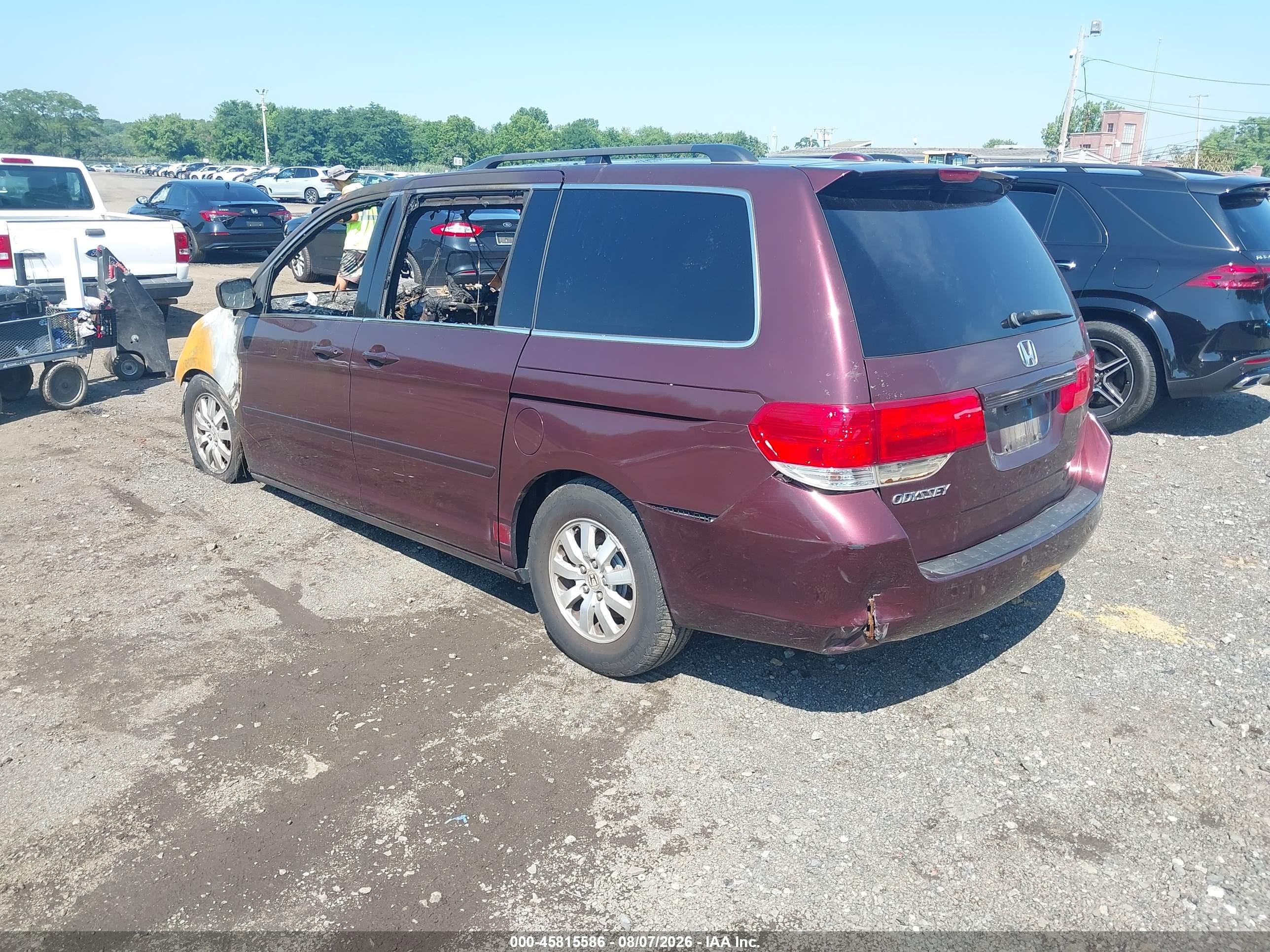 2010 Honda Odyssey Ex-l Burgundy vin: 5FNRL3H7XAB100868