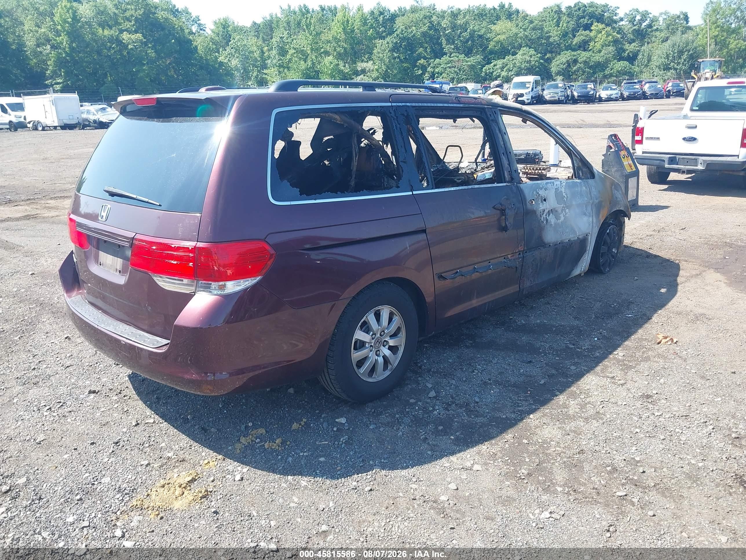 2010 Honda Odyssey Ex-l Burgundy vin: 5FNRL3H7XAB100868