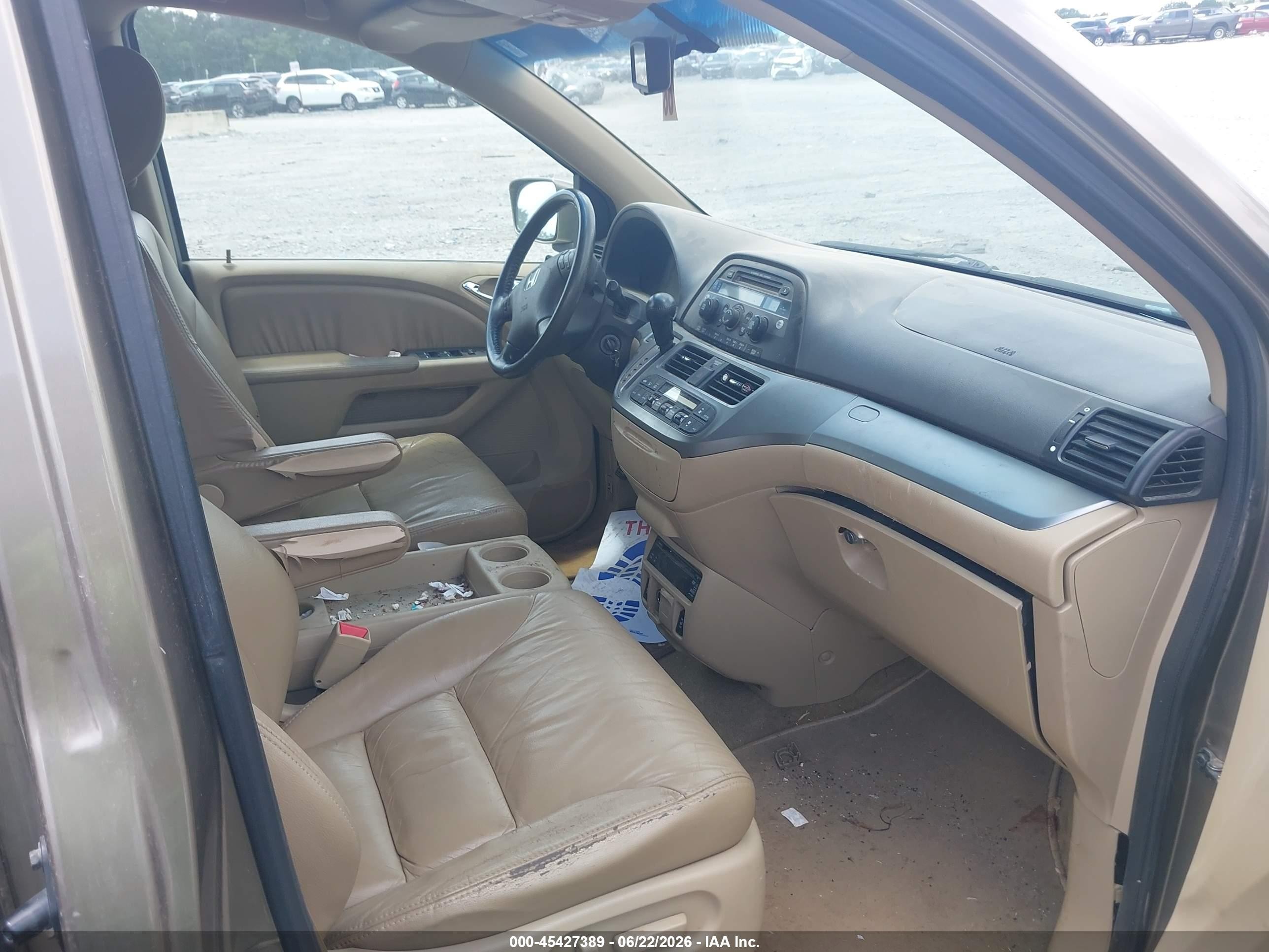 2010 Honda Odyssey Ex-l Tan vin: 5FNRL3H7XAB109411