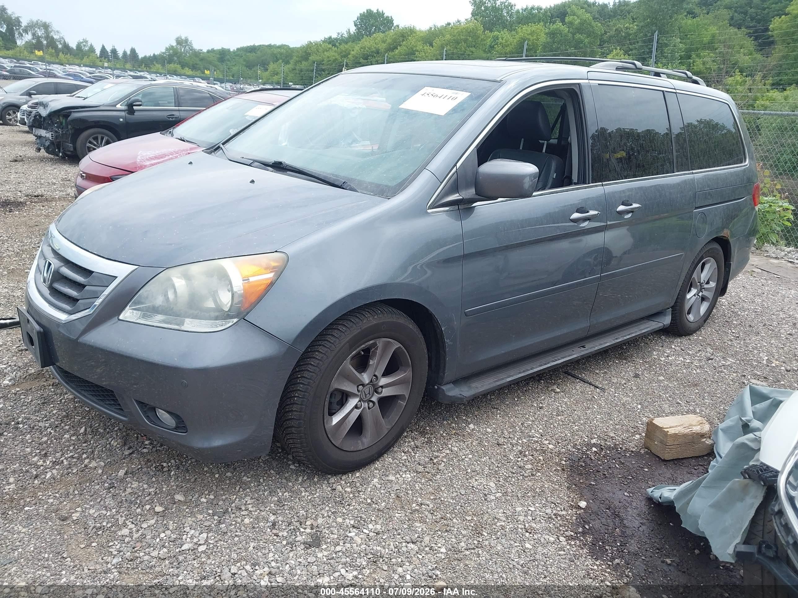2010 Honda Odyssey Touring Blue vin: 5FNRL3H91AB044773