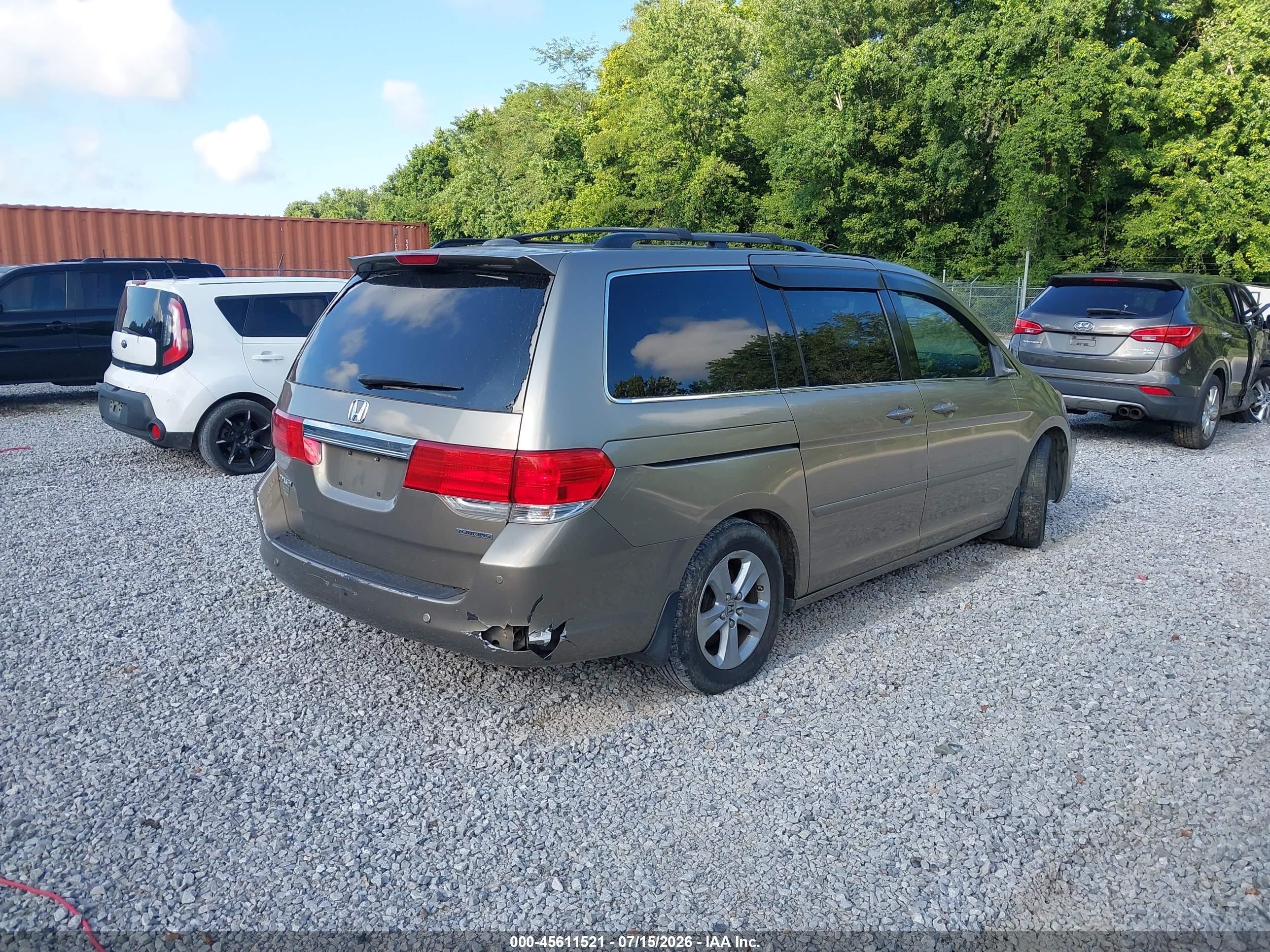 2010 Honda Odyssey Touring Brown vin: 5FNRL3H91AB065123
