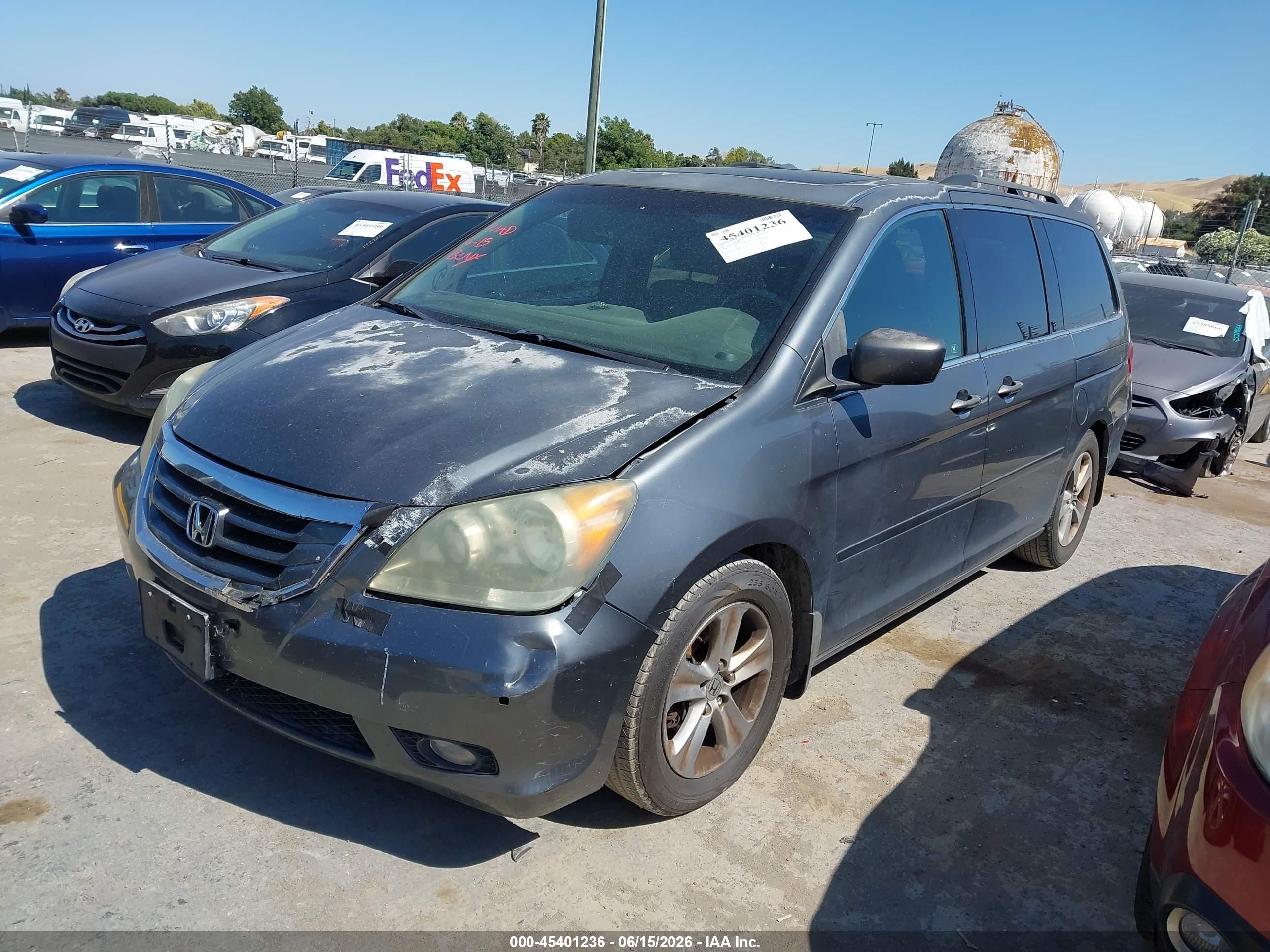 2010 Honda Odyssey Touring Gray vin: 5FNRL3H92AB063946