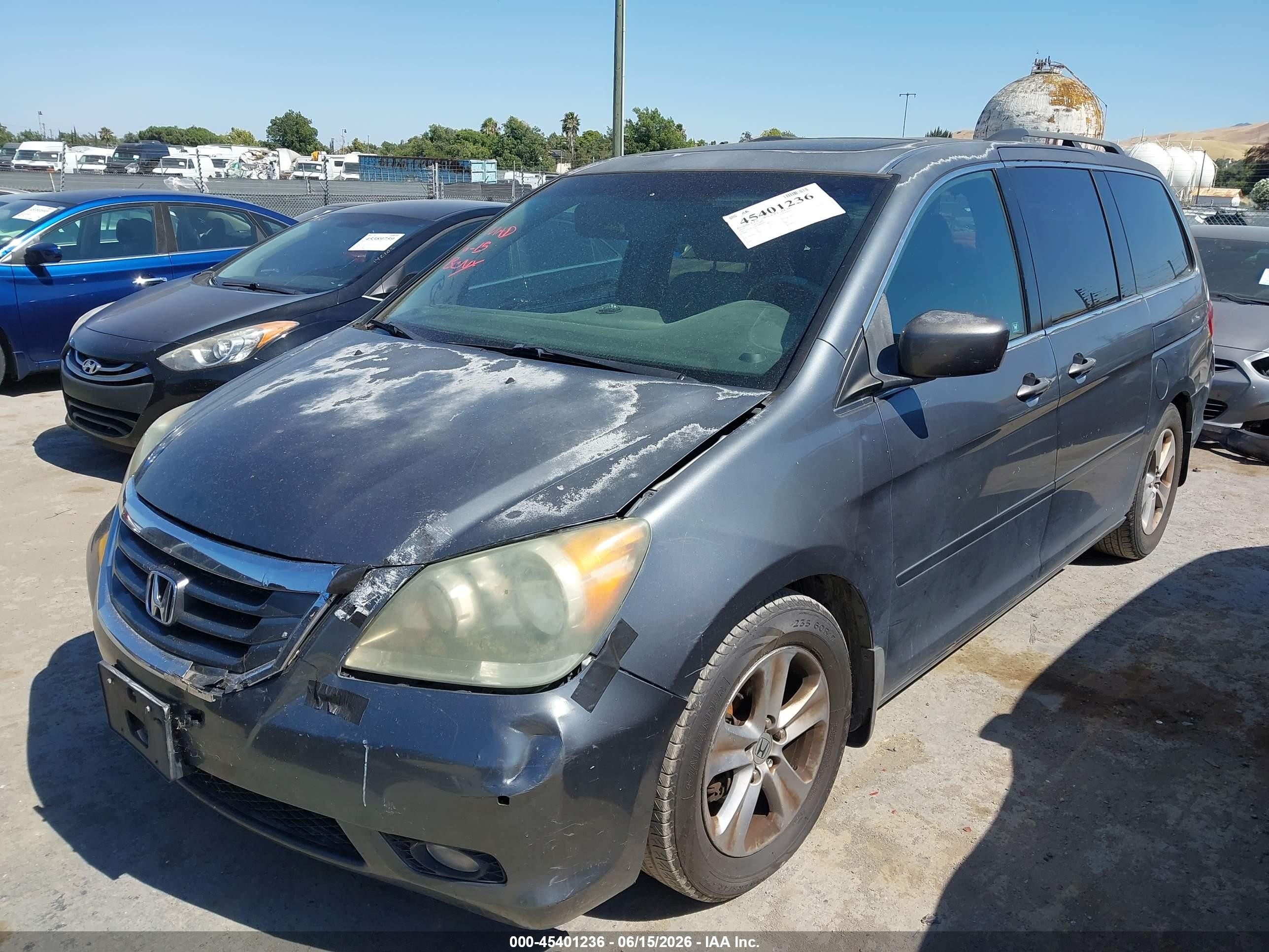 2010 Honda Odyssey Touring Gray vin: 5FNRL3H92AB063946