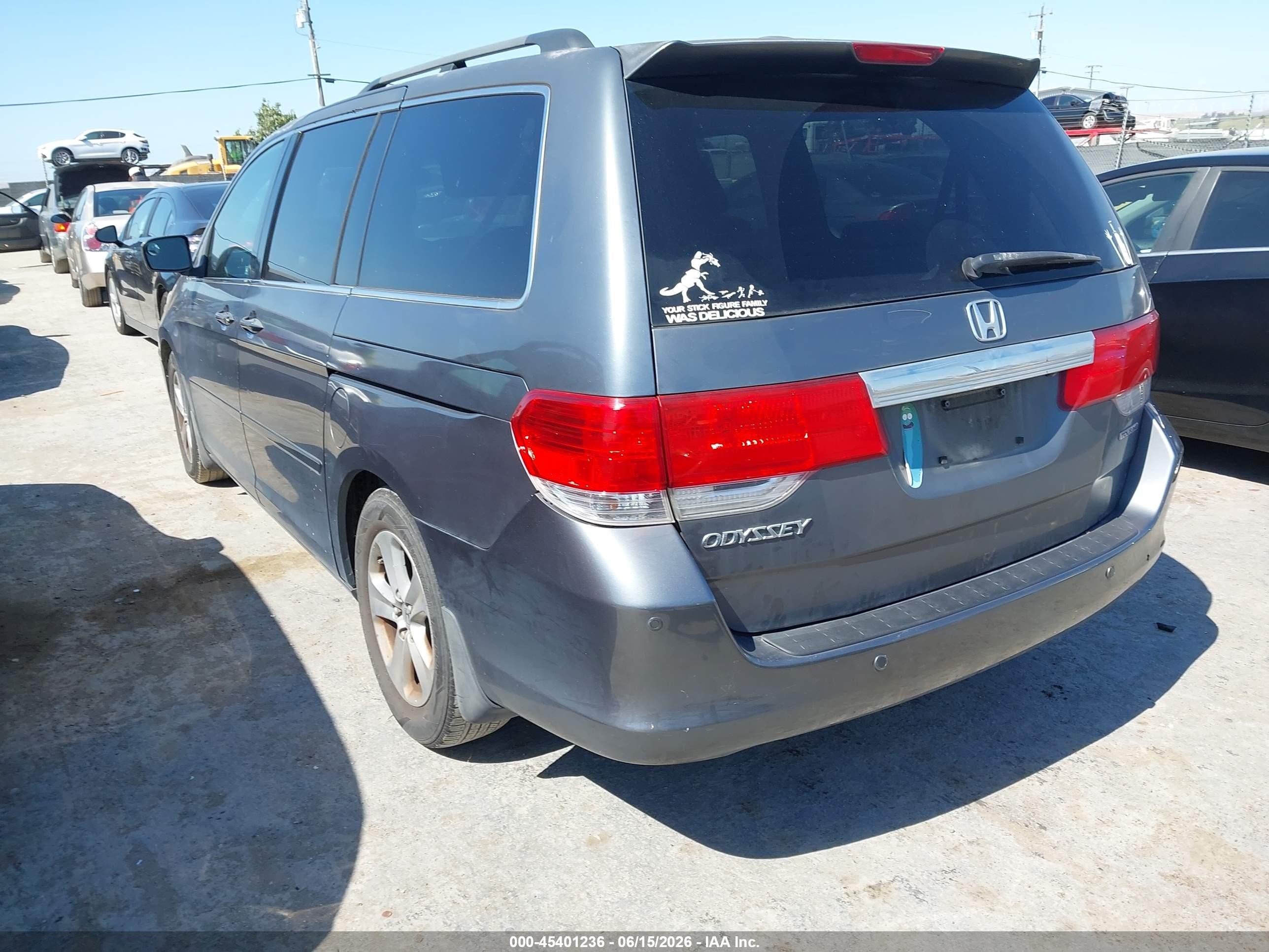 2010 Honda Odyssey Touring Gray vin: 5FNRL3H92AB063946