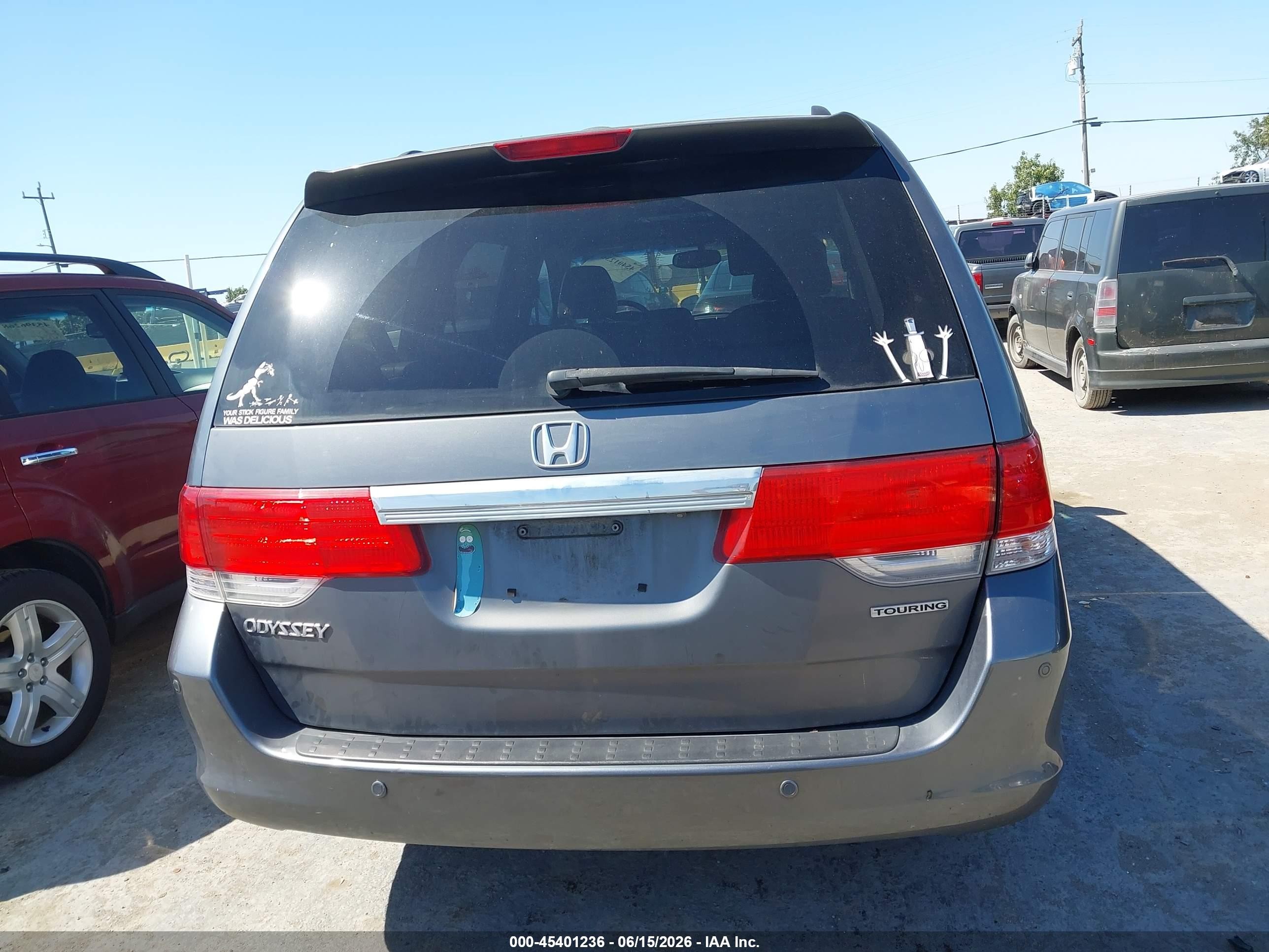 2010 Honda Odyssey Touring Gray vin: 5FNRL3H92AB063946