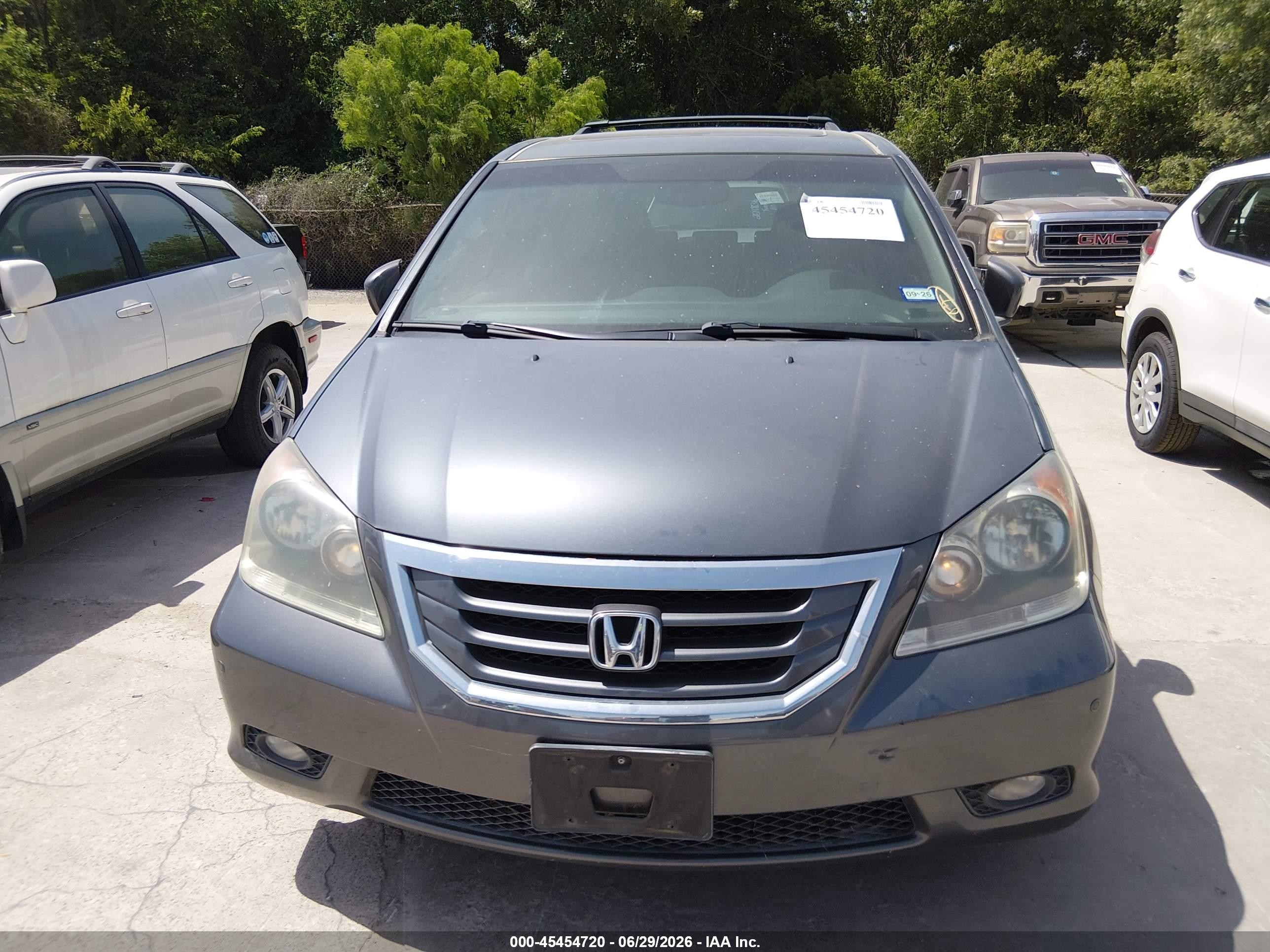 2010 Honda Odyssey Touring Blue vin: 5FNRL3H93AB018899
