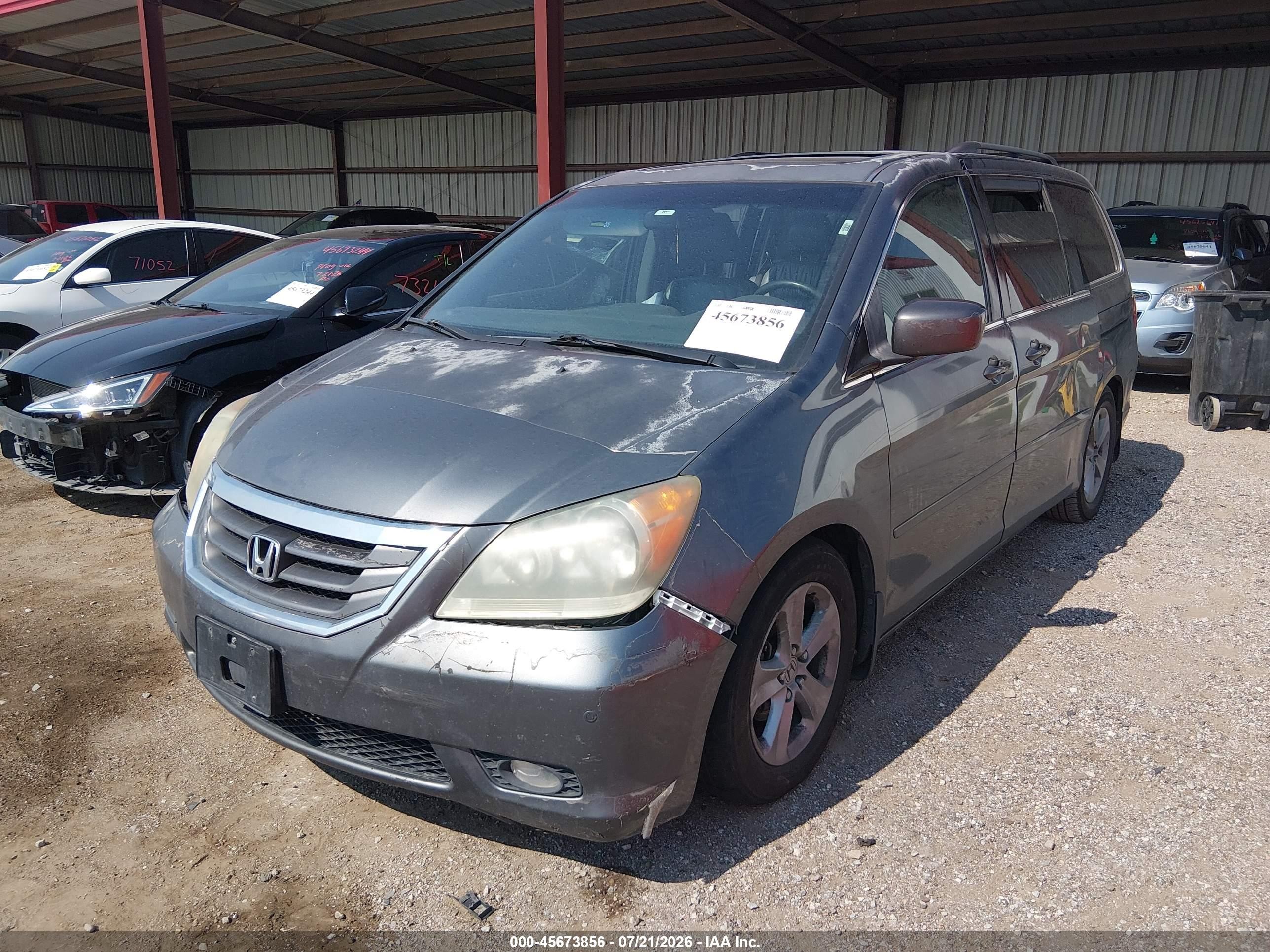 2010 Honda Odyssey Touring Gray vin: 5FNRL3H93AB080142