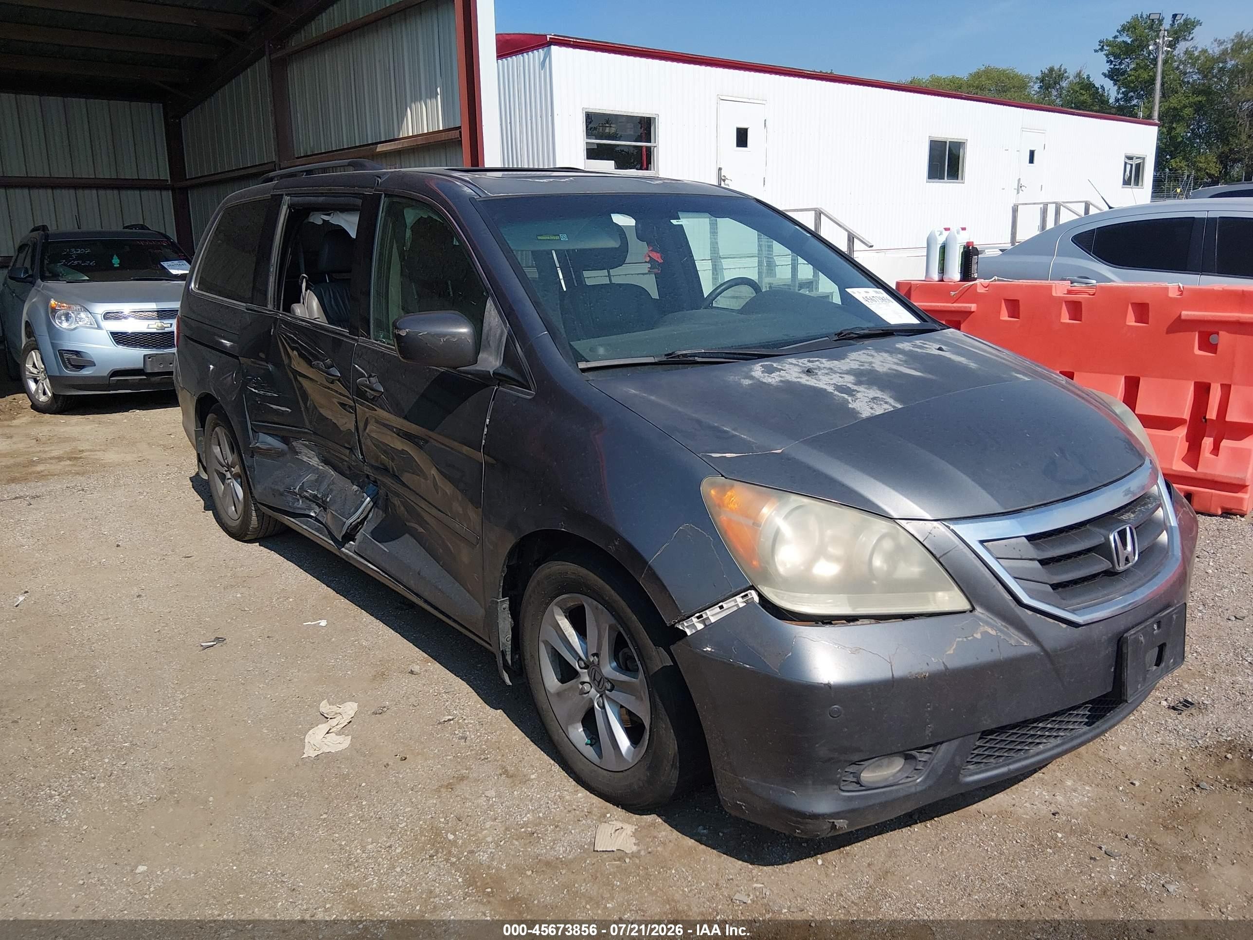 2010 Honda Odyssey Touring Gray vin: 5FNRL3H93AB080142